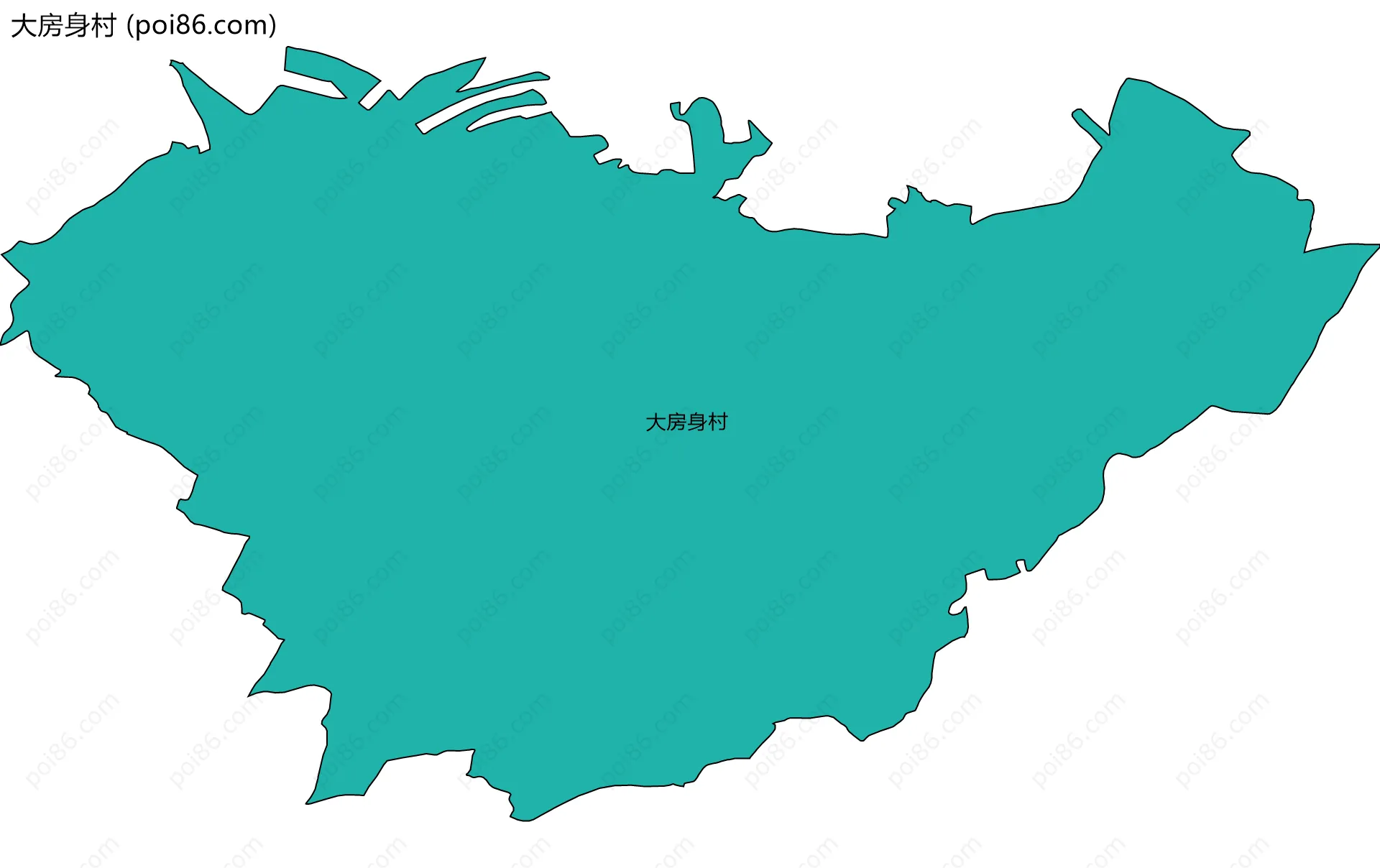 大房身村边界地图