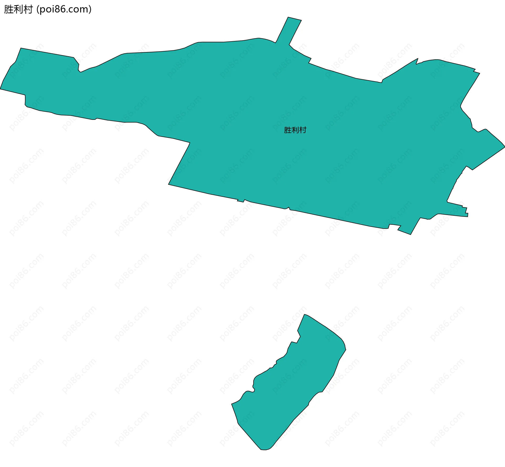 胜利村边界地图
