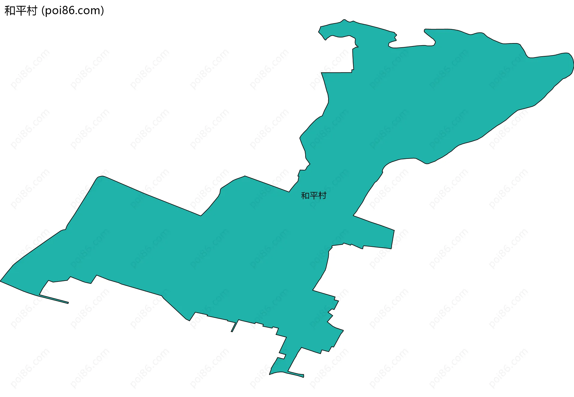 和平村边界地图