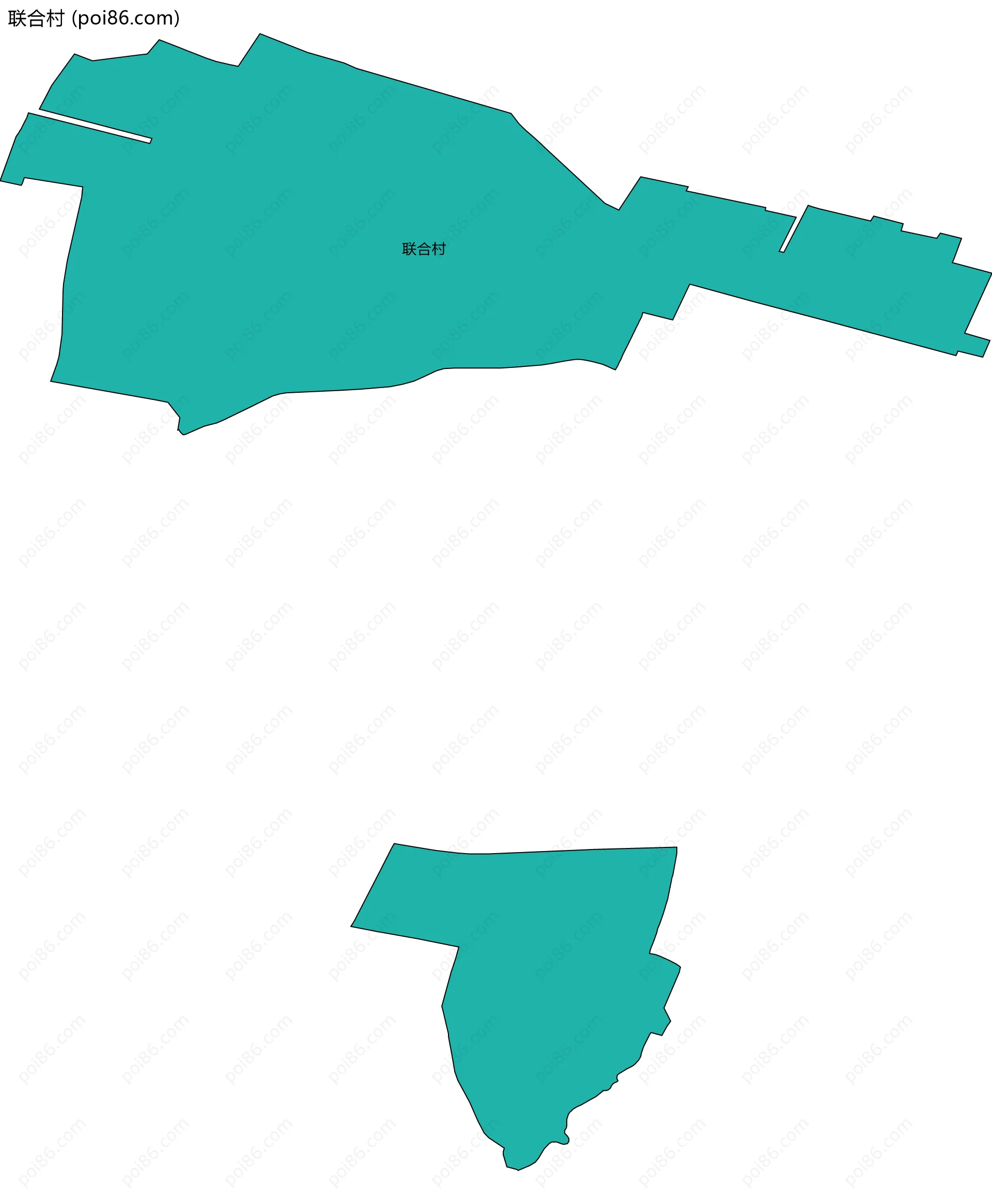 联合村边界地图