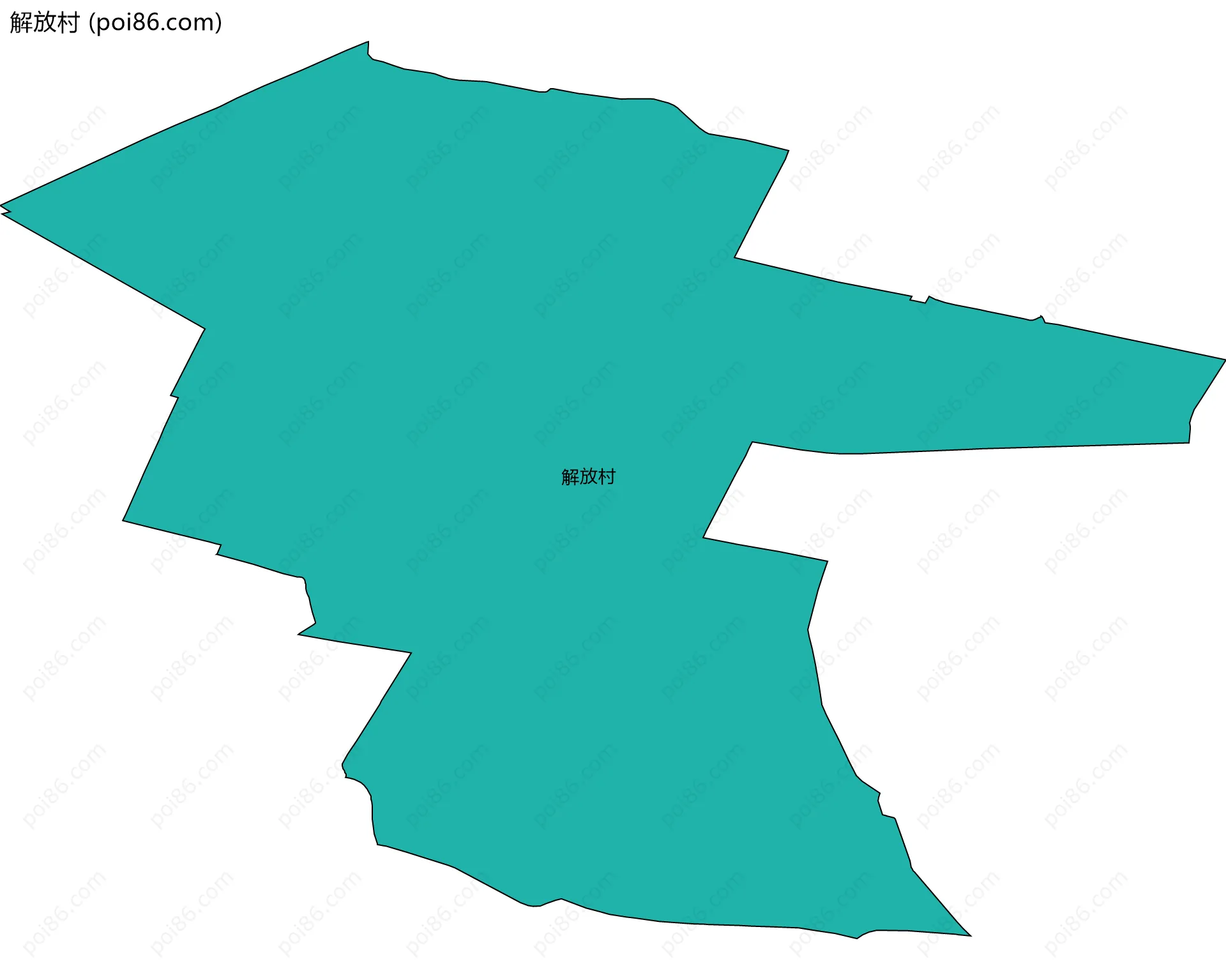 解放村边界地图
