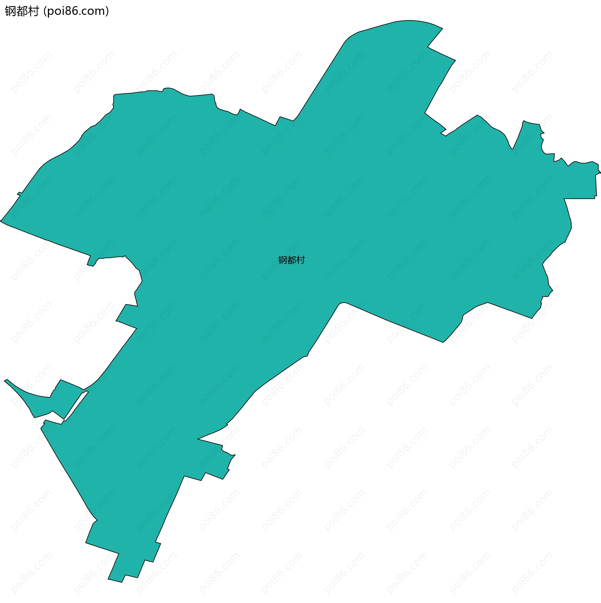 钢都村边界地图