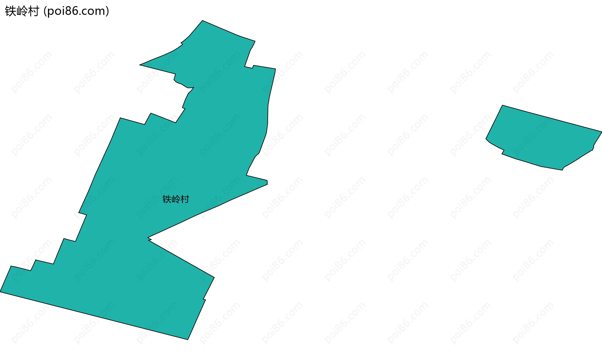 铁岭村边界地图