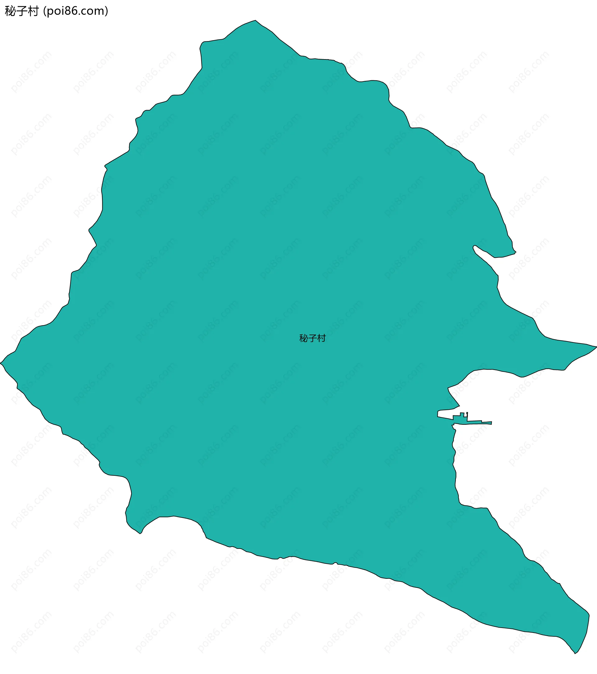 秘子村边界地图