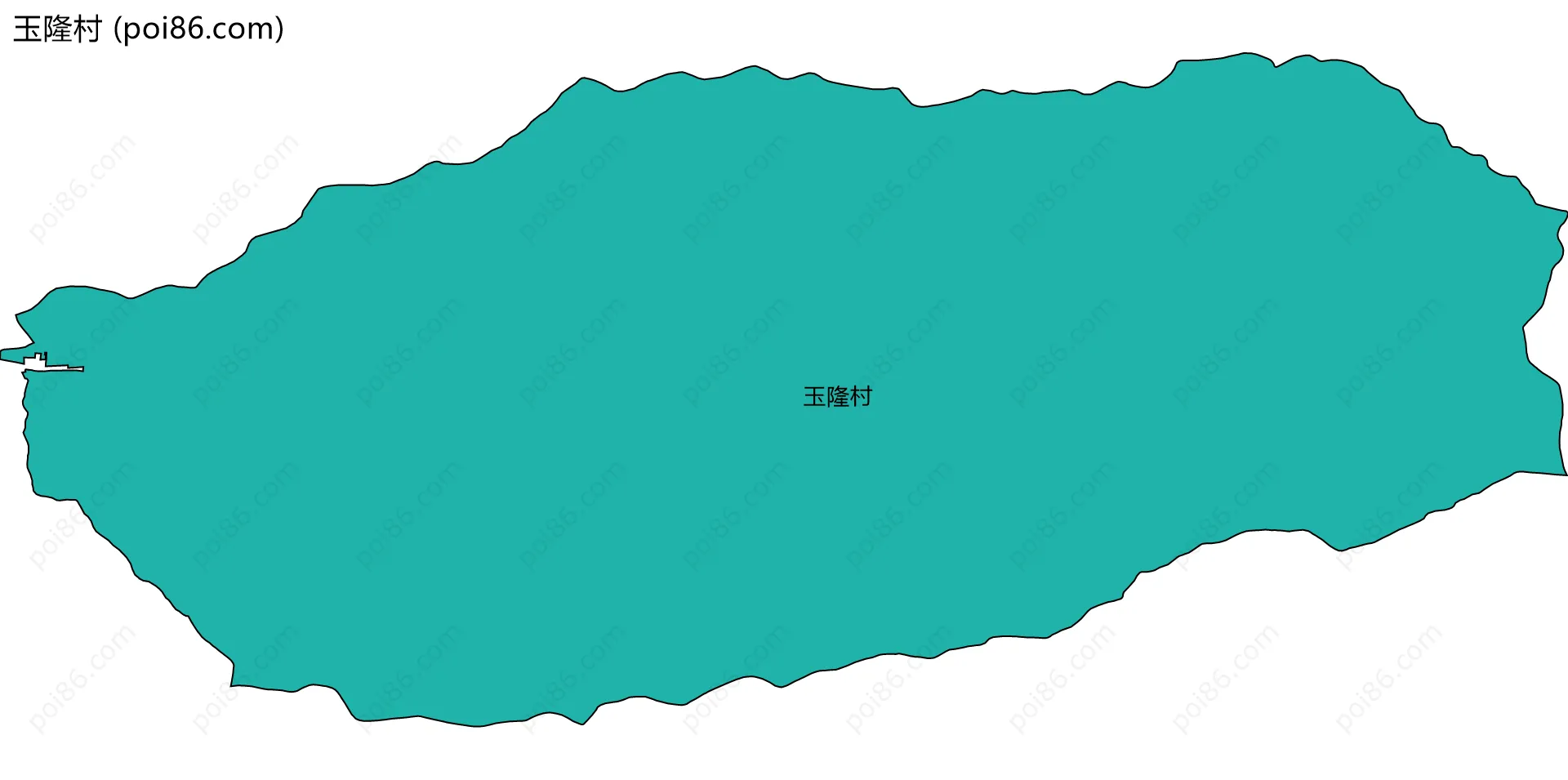 玉隆村边界地图