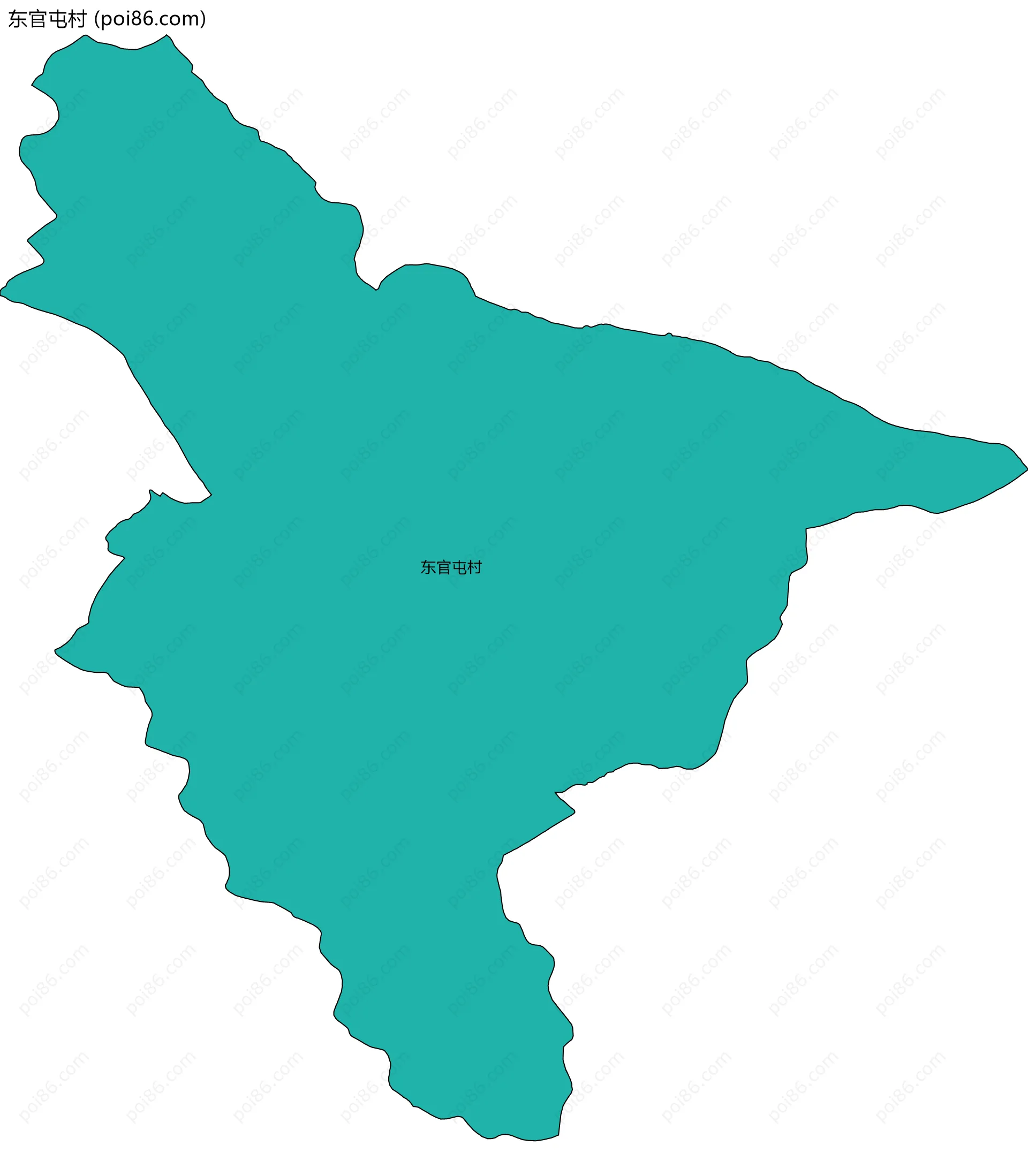 东官屯村边界地图