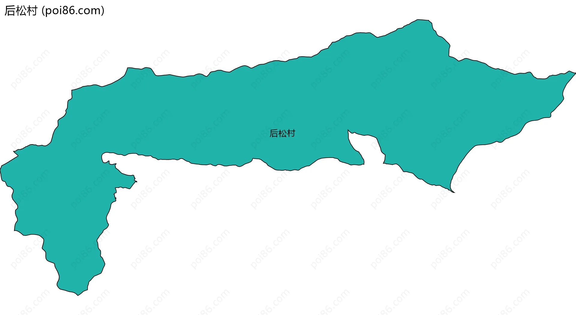 后松村边界地图
