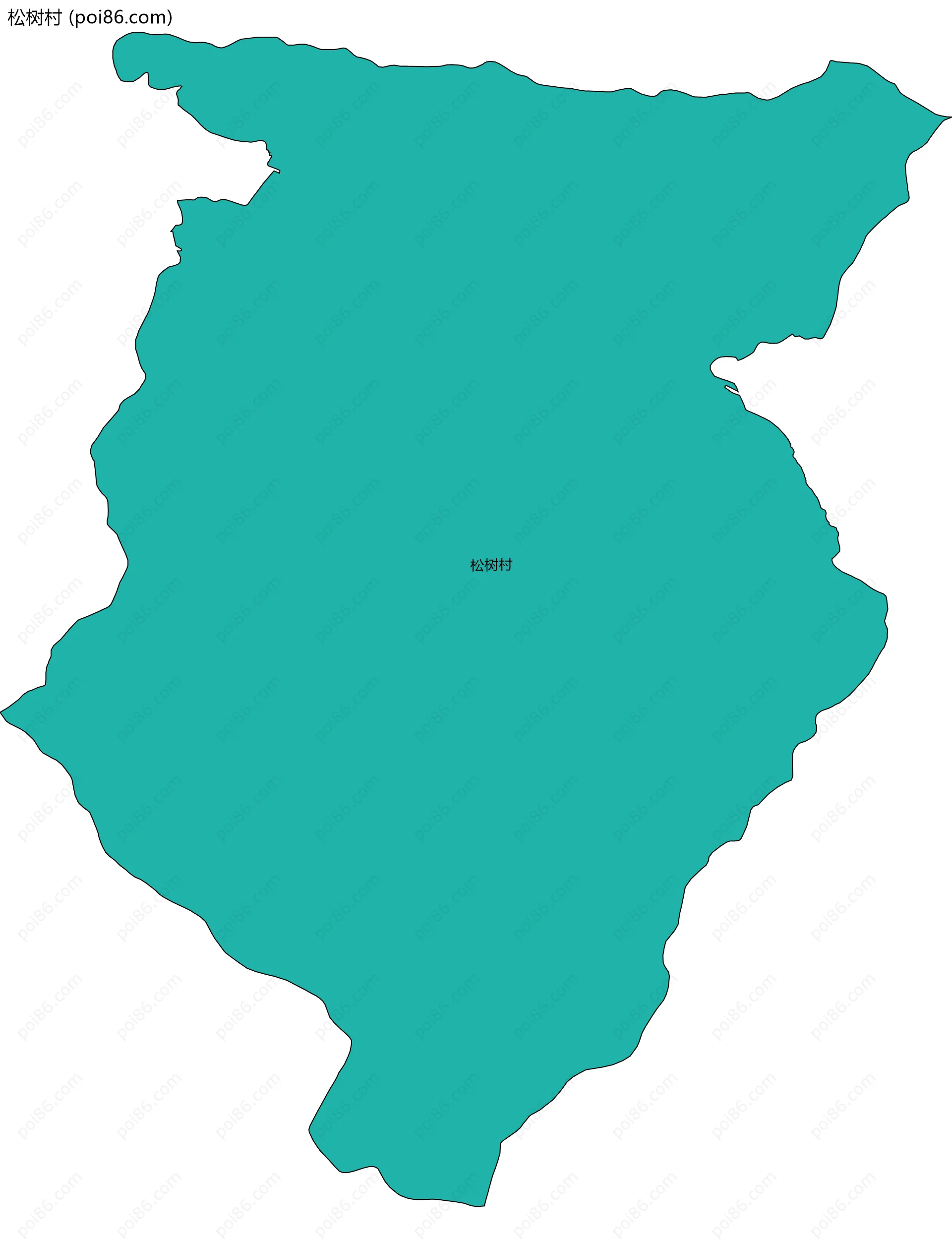 松树村边界地图
