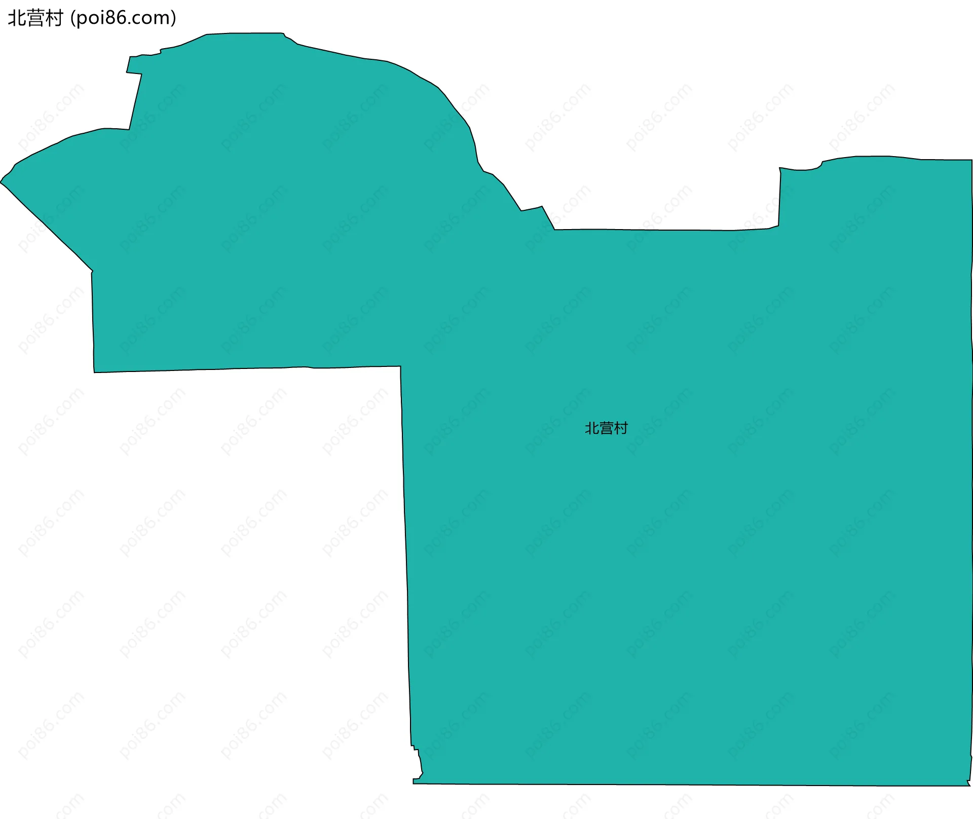 北营村边界地图