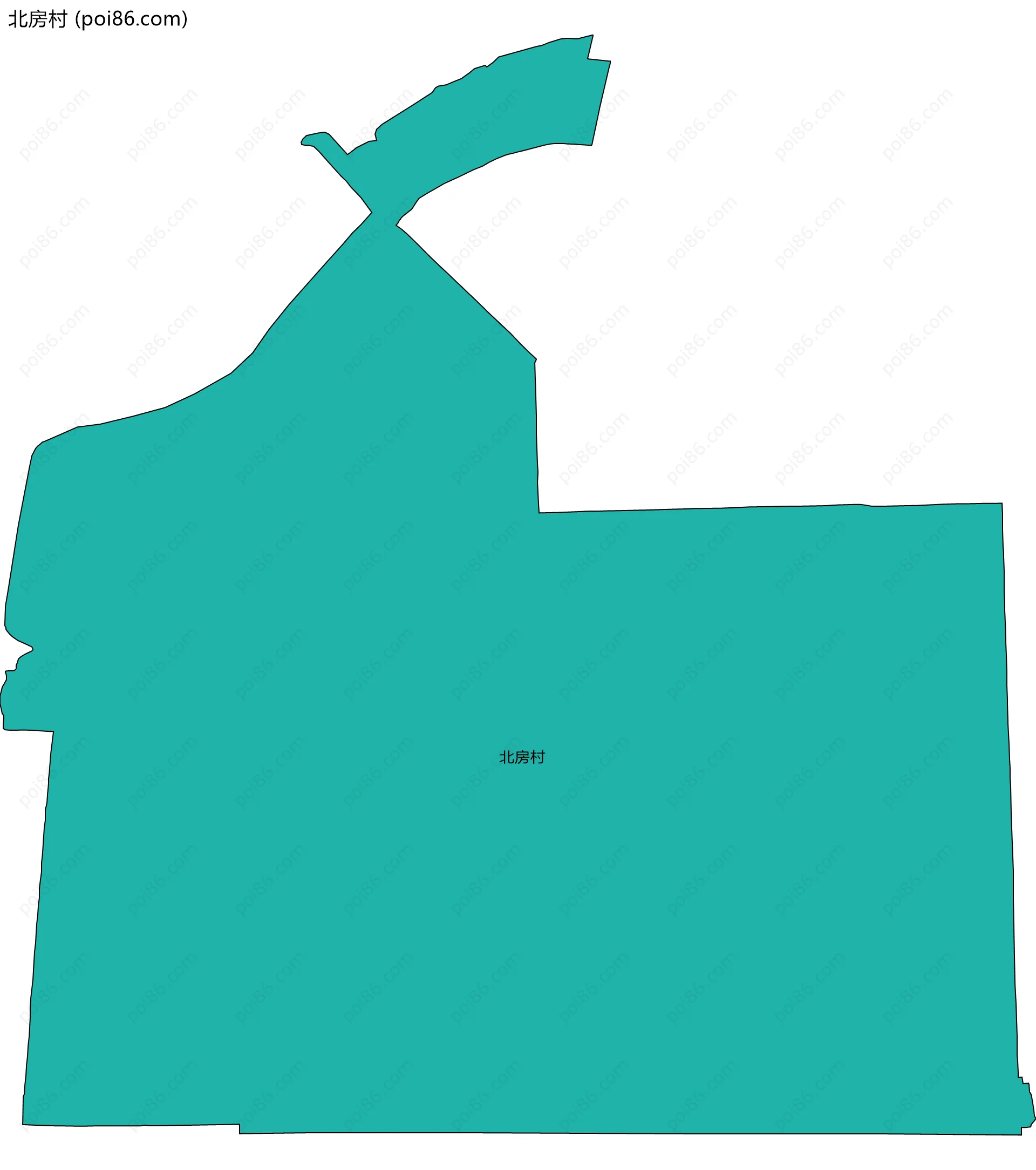 北房村边界地图