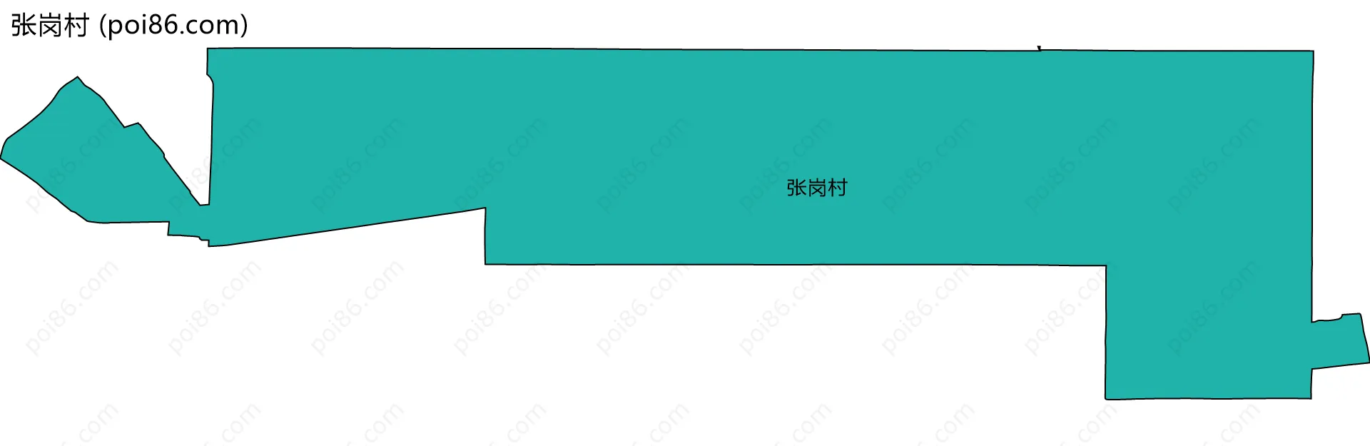 张岗村边界地图