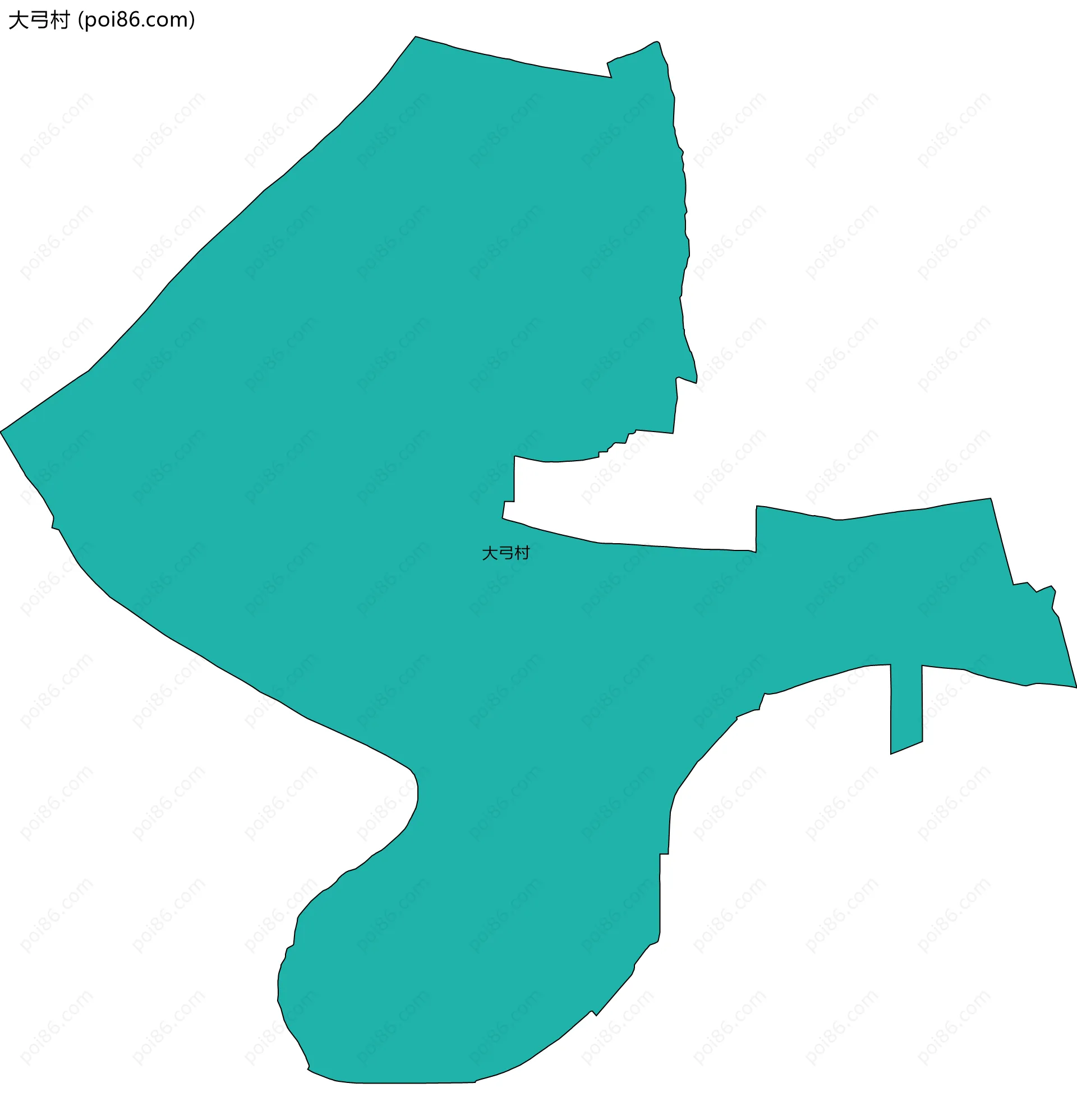 大弓村边界地图