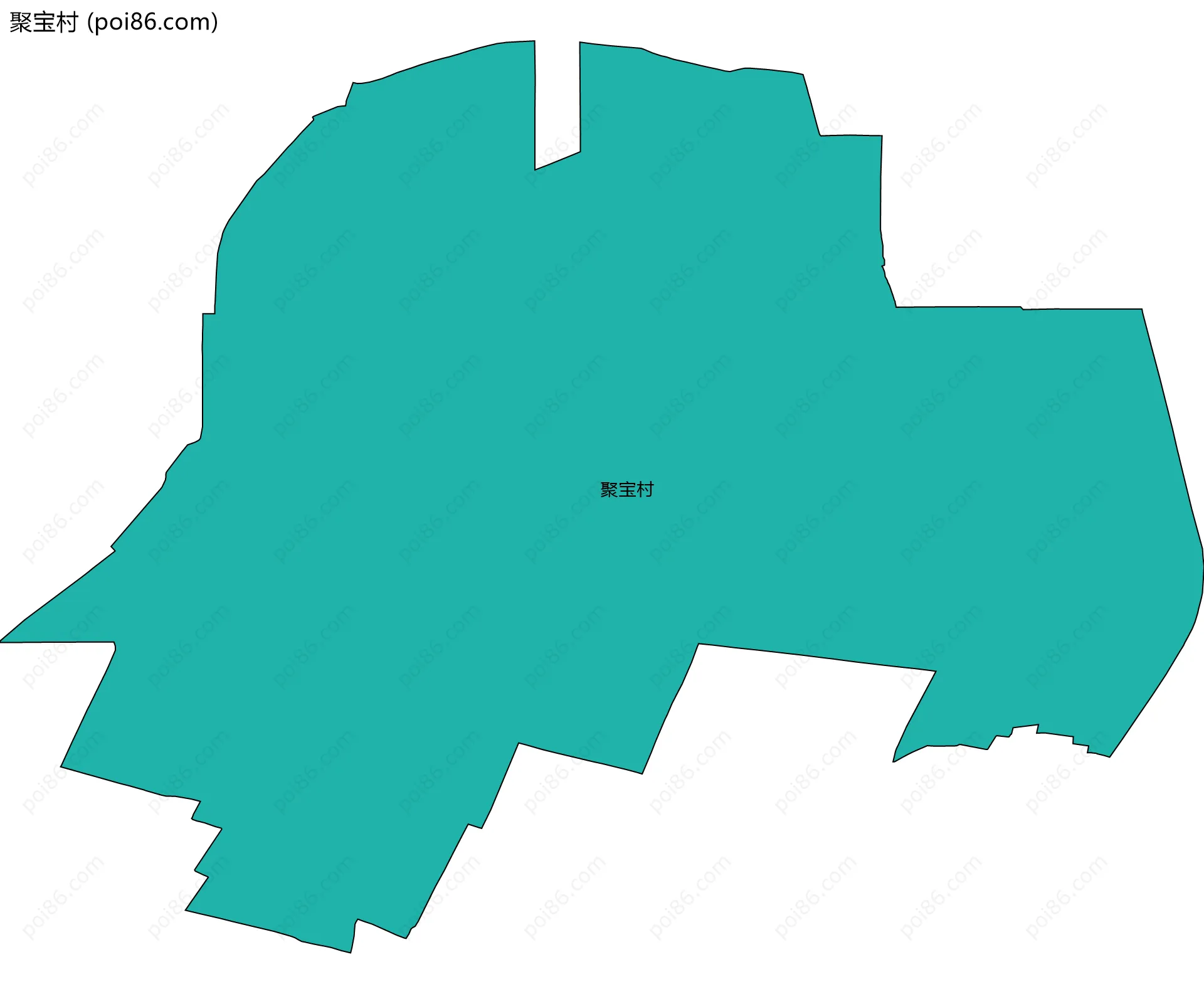 聚宝村边界地图