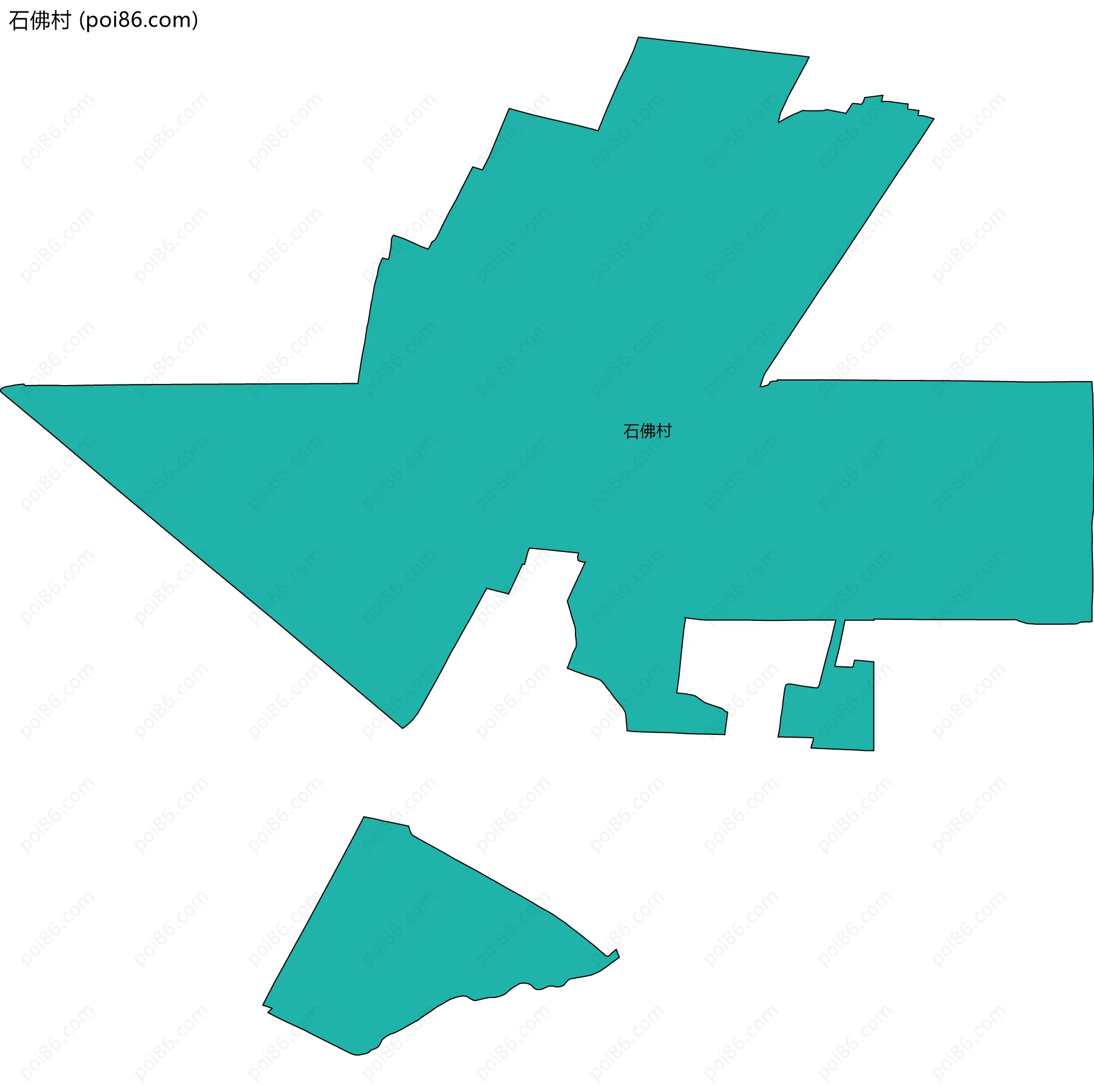 石佛村边界地图