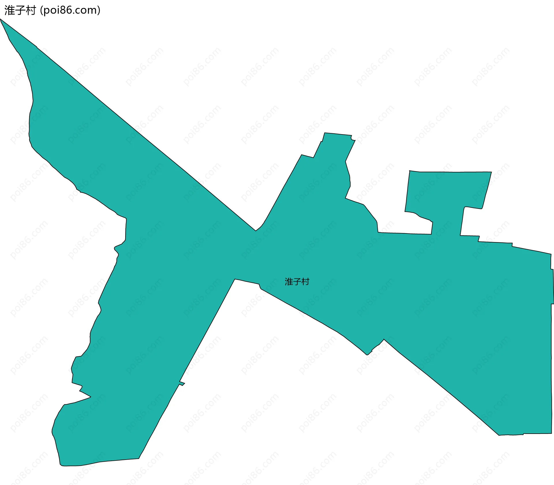 淮子村边界地图