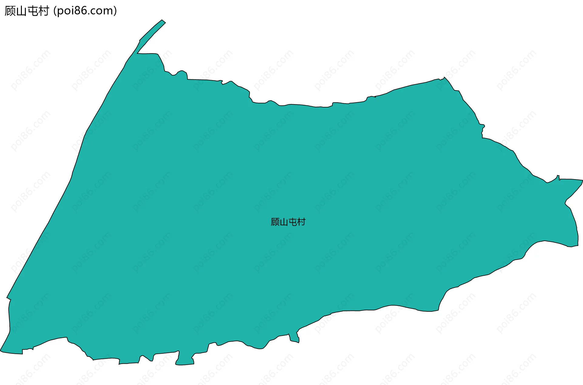 顾山屯村边界地图