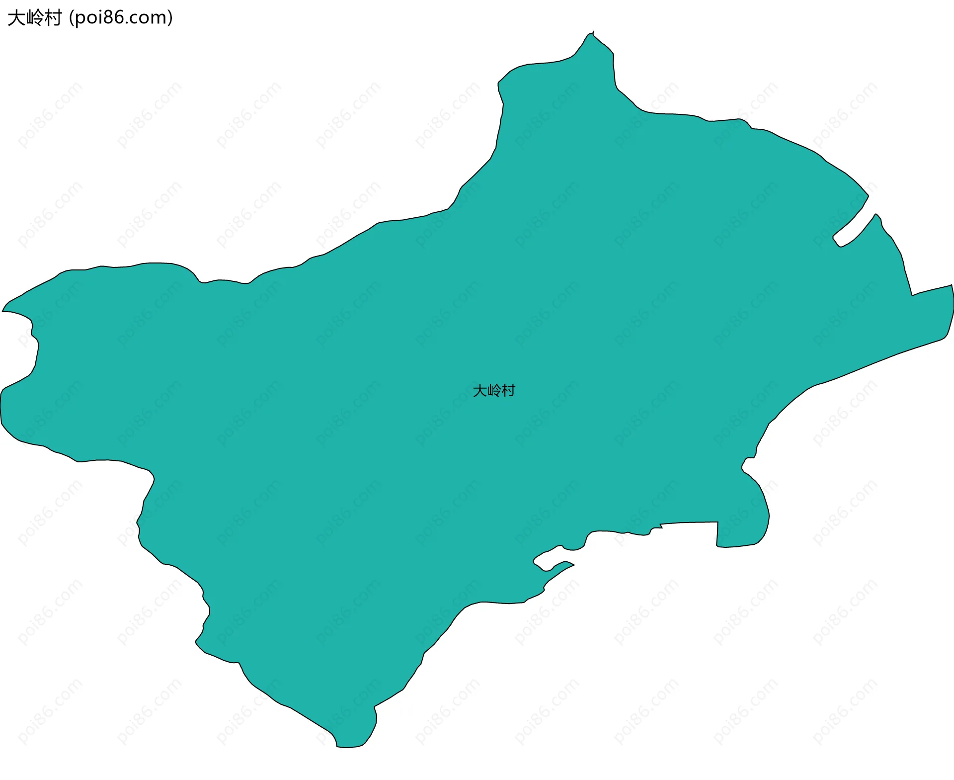 大岭村边界地图