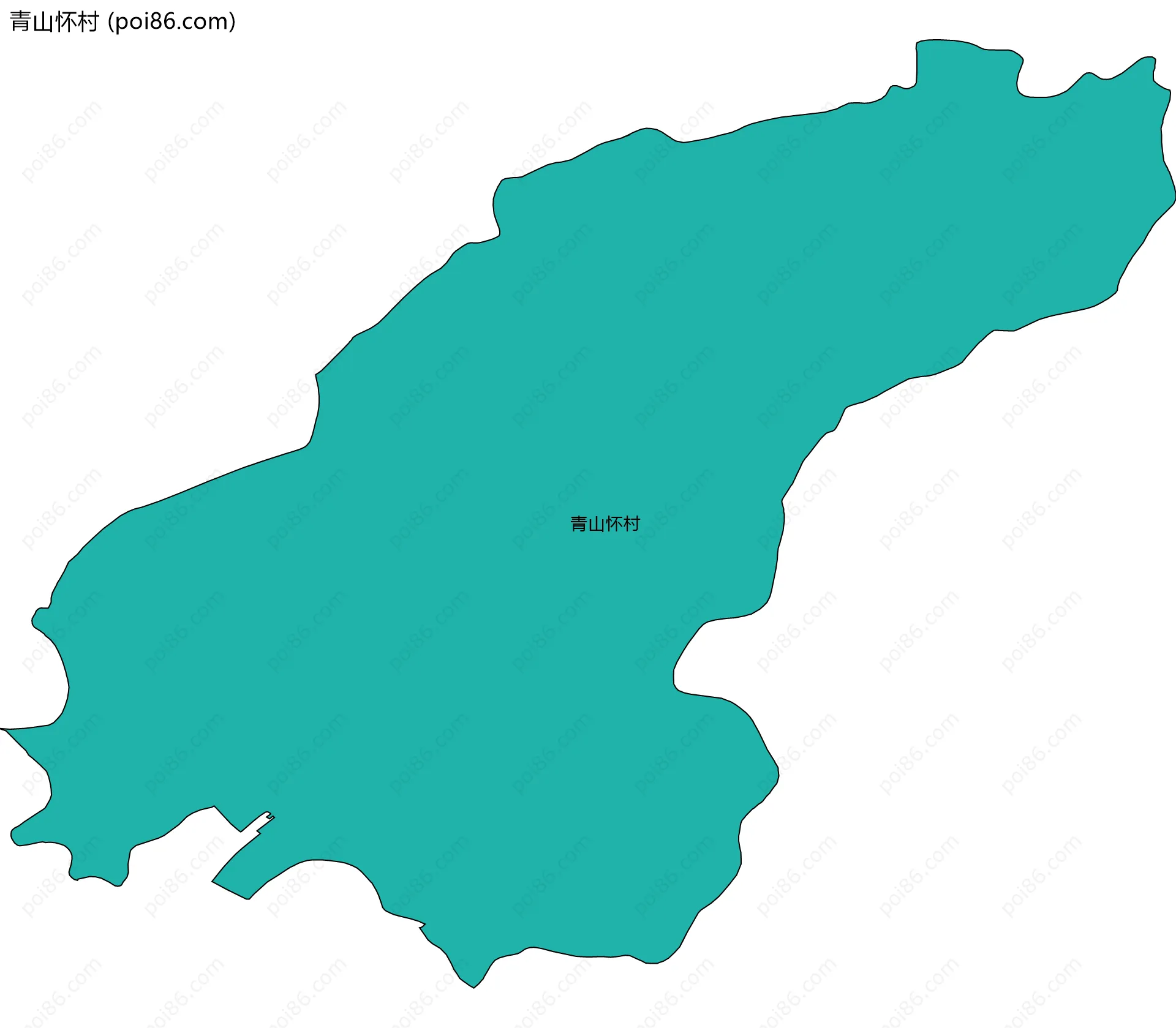 青山怀村边界地图