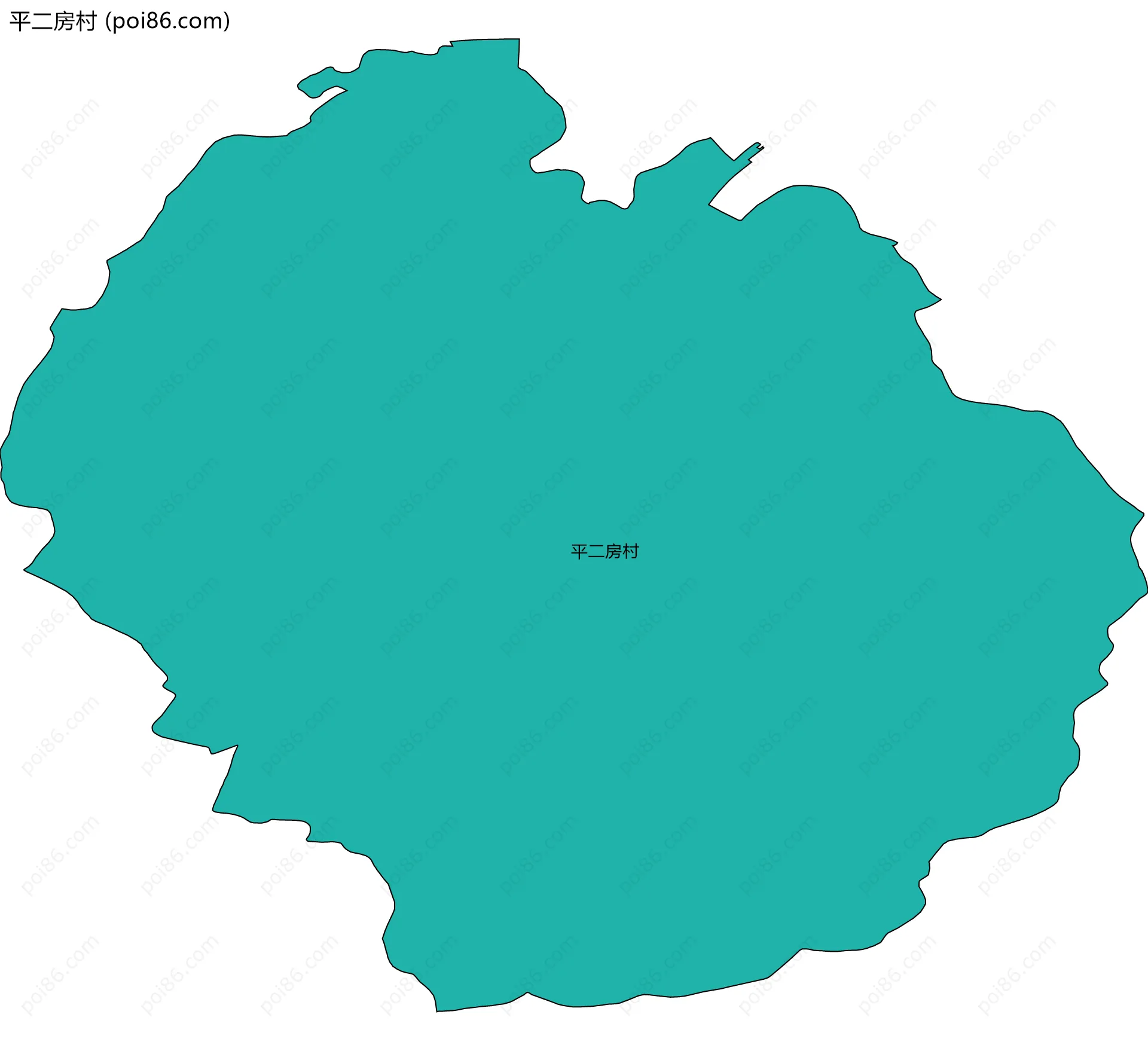 平二房村边界地图