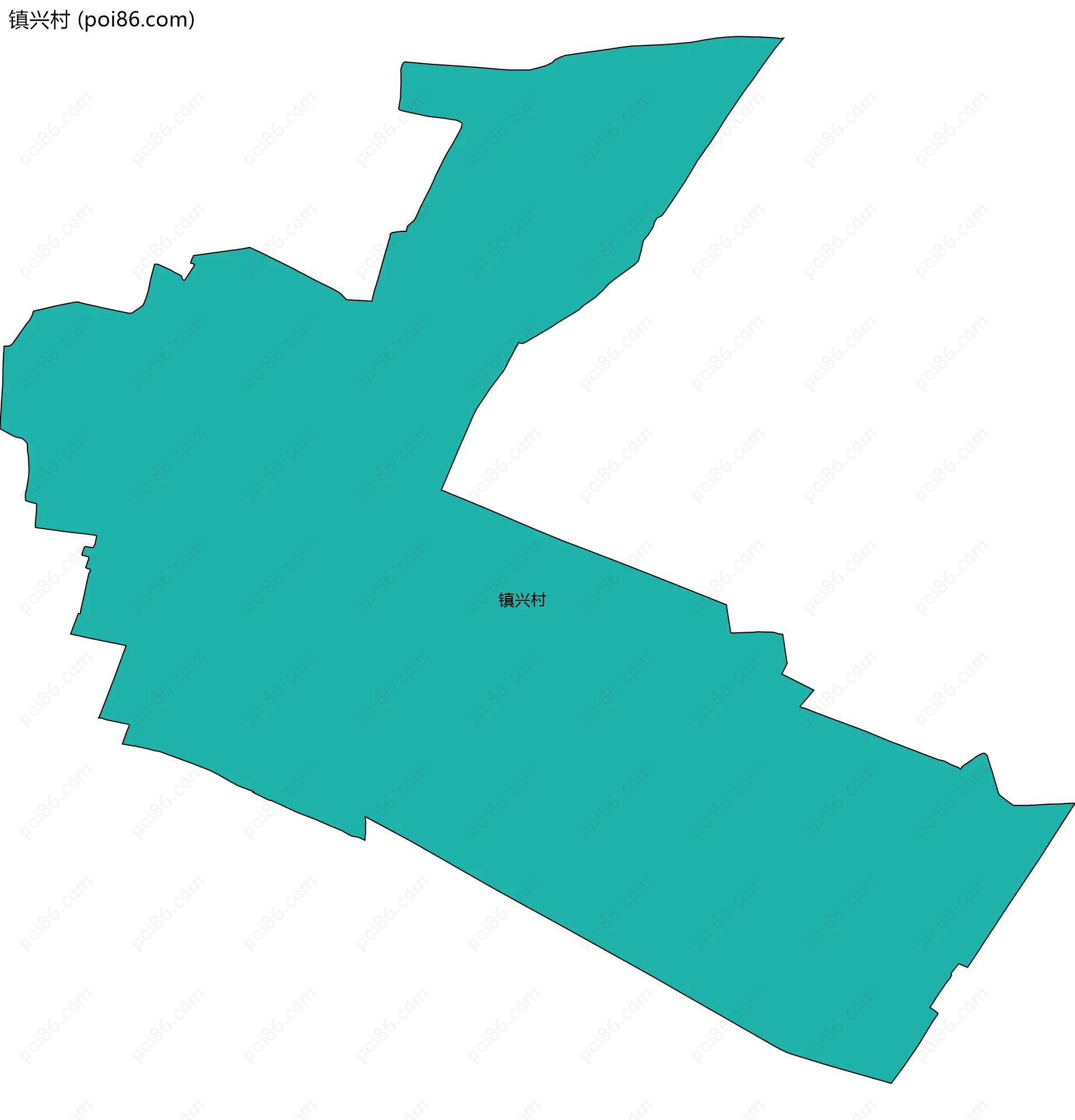 镇兴村边界地图