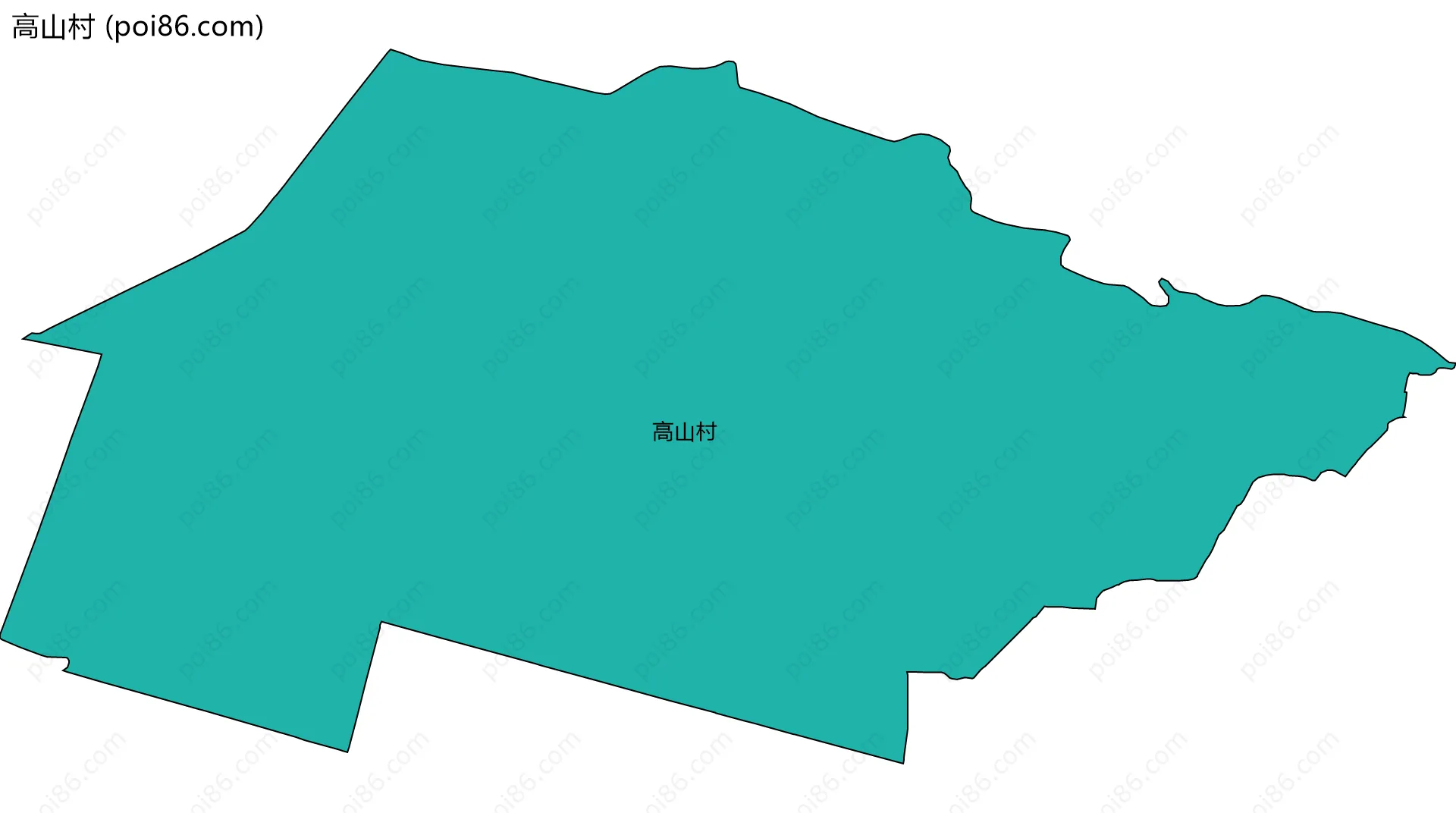 高山村边界地图