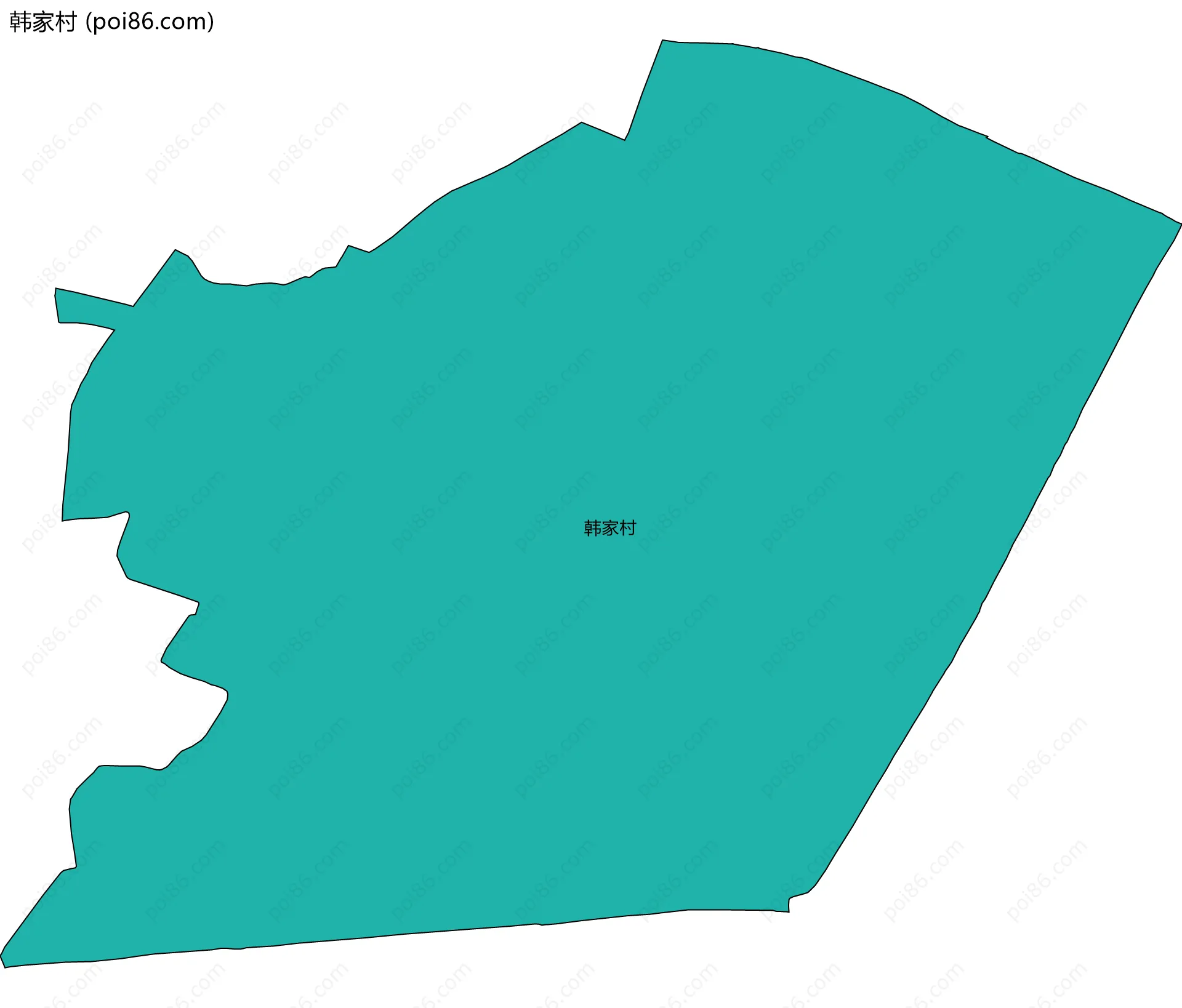 韩家村边界地图