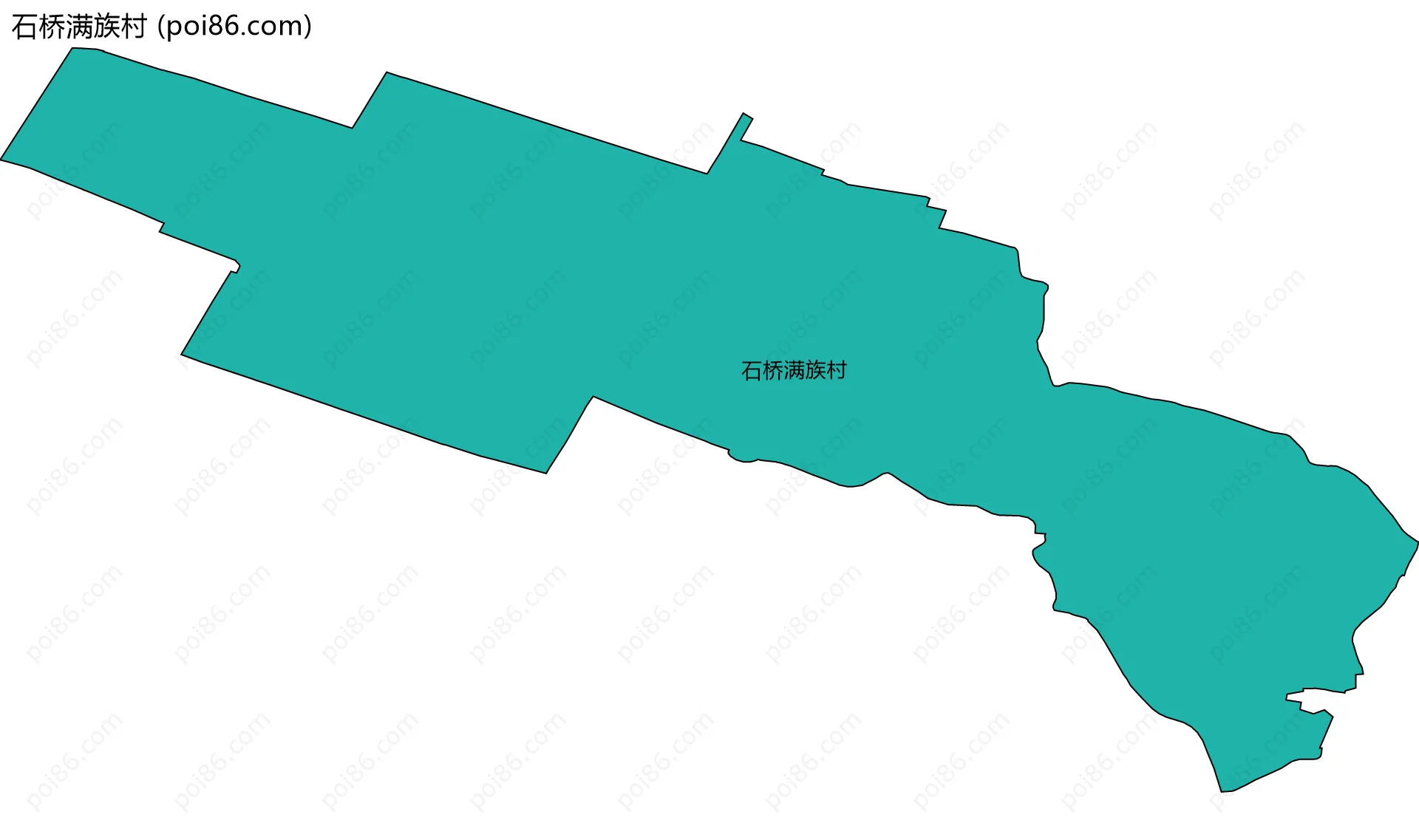 石桥满族村边界地图