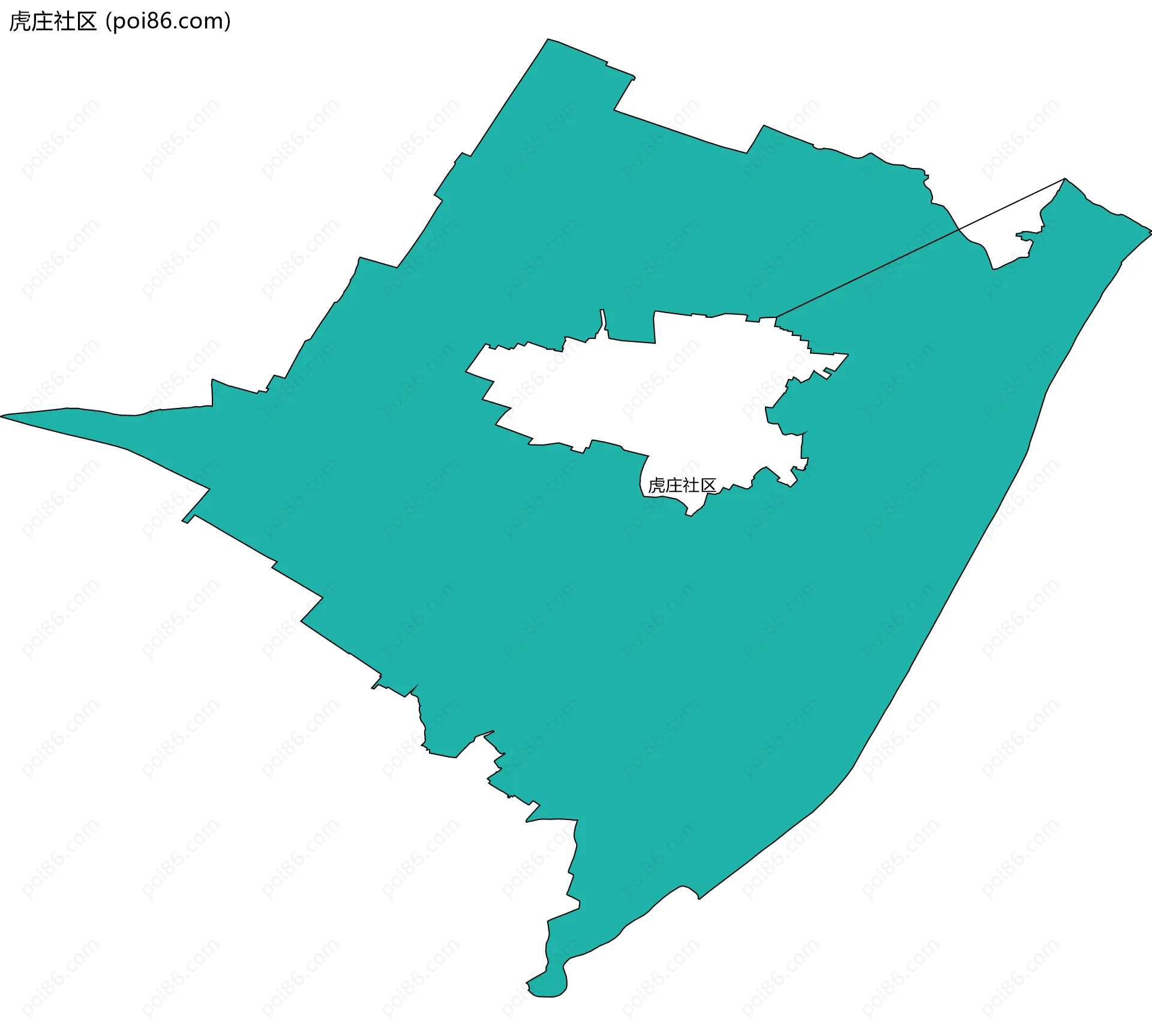 虎庄社区边界地图