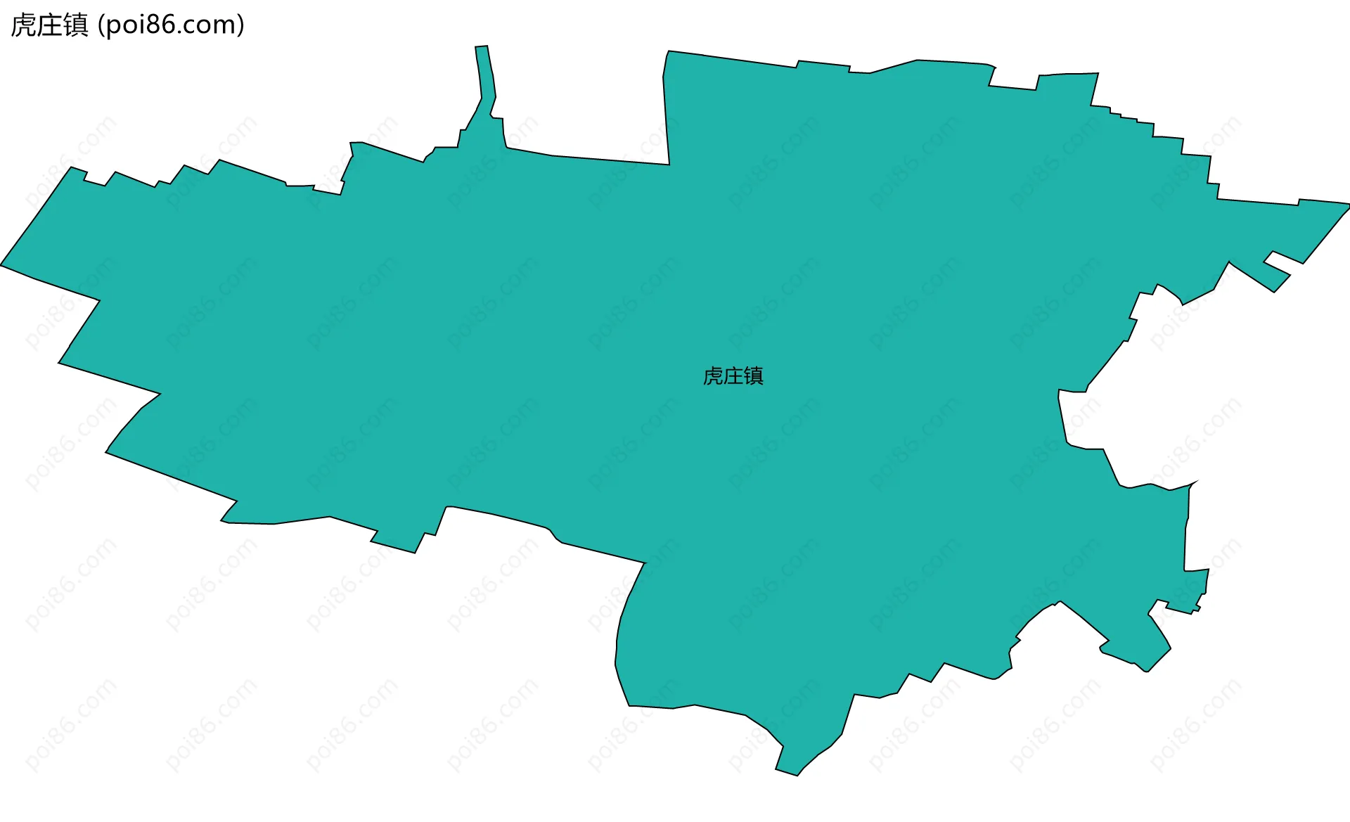 虎庄镇边界地图