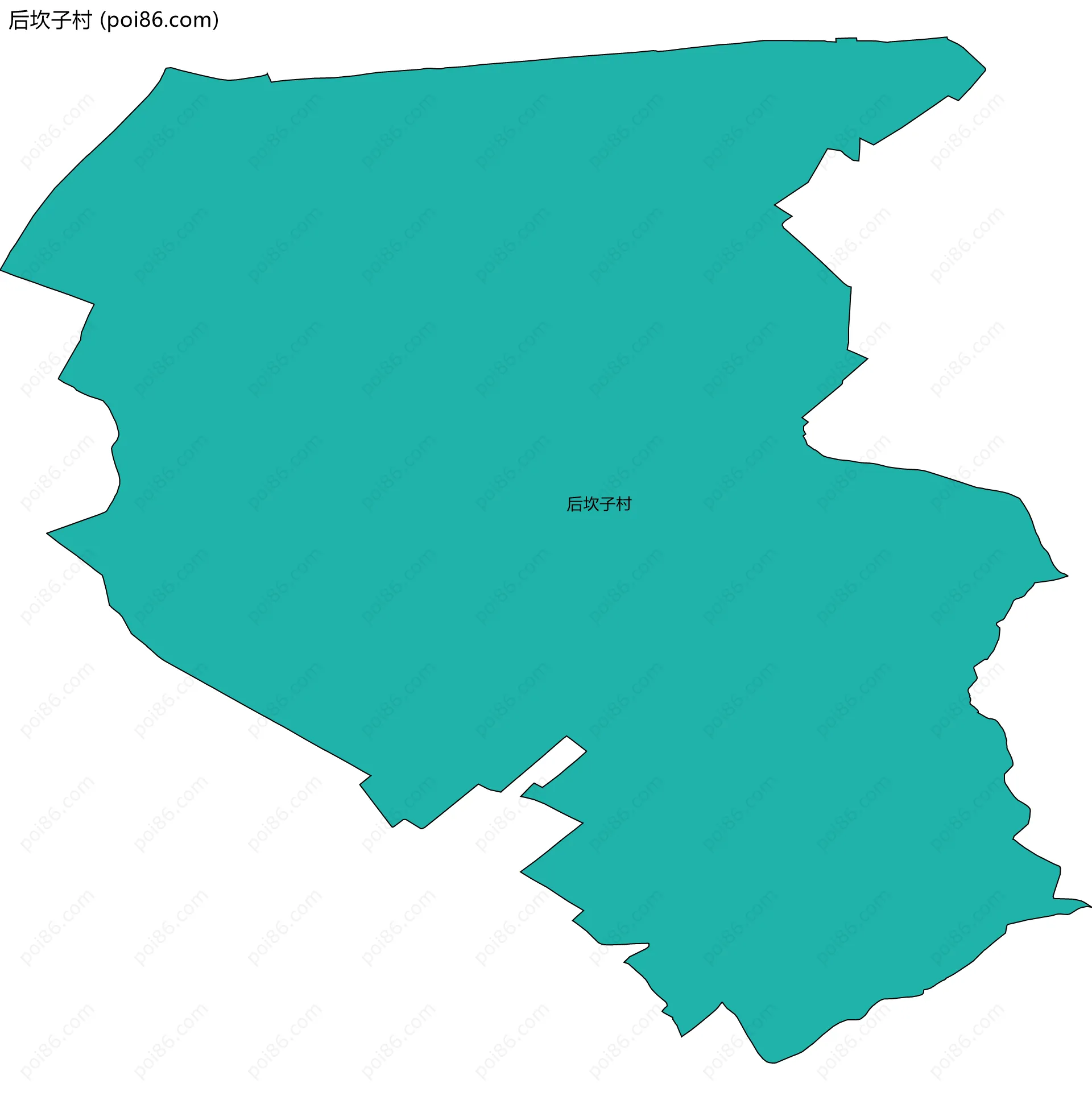 后坎子村边界地图