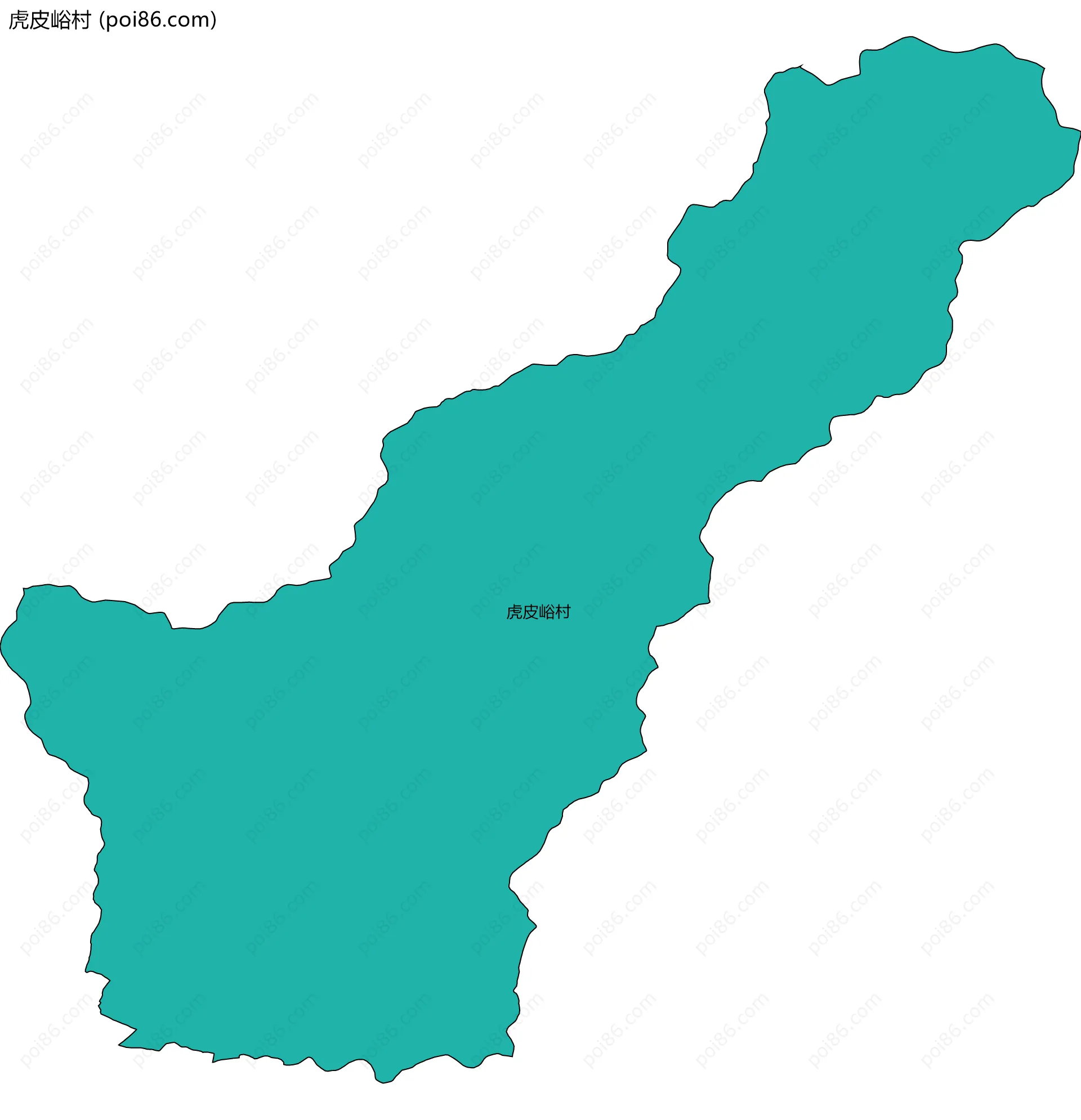 虎皮峪村边界地图