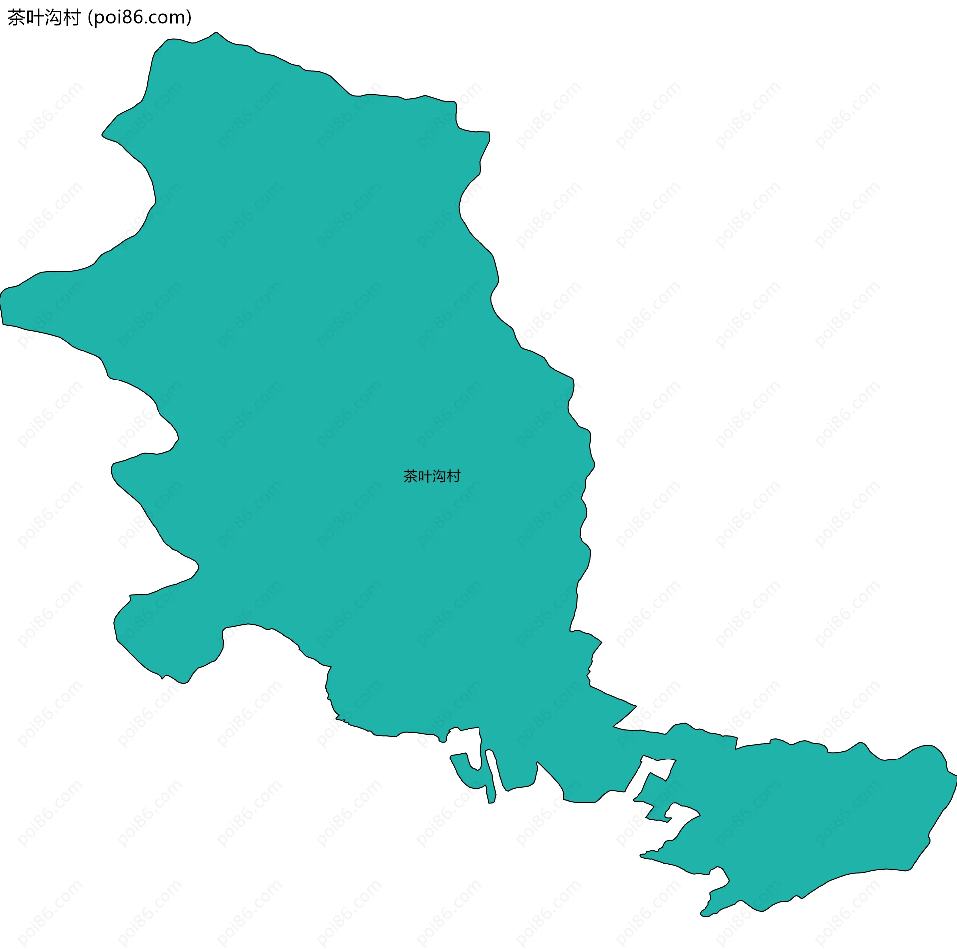 茶叶沟村边界地图