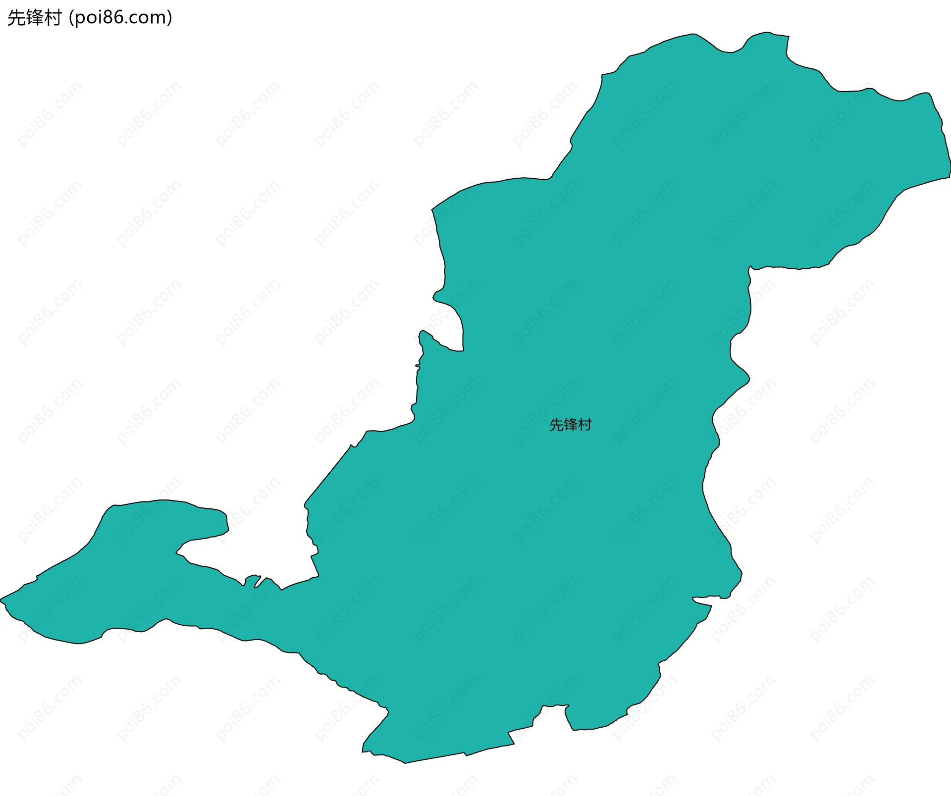 先锋村边界地图