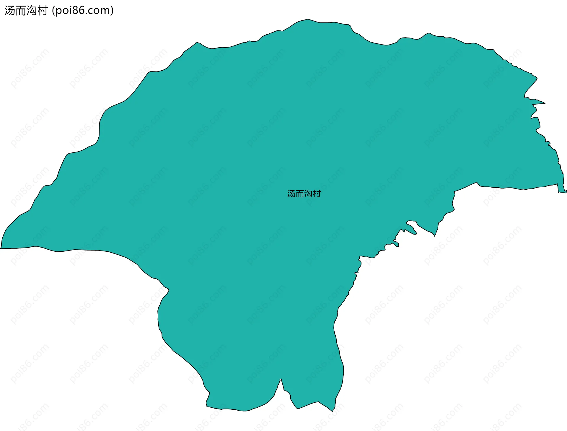 汤而沟村边界地图