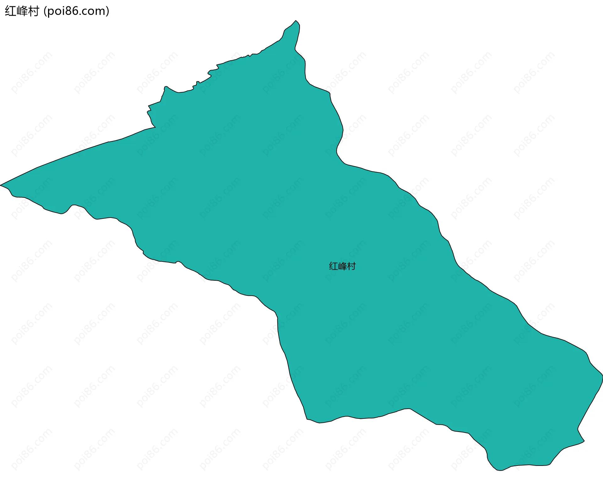 红峰村边界地图