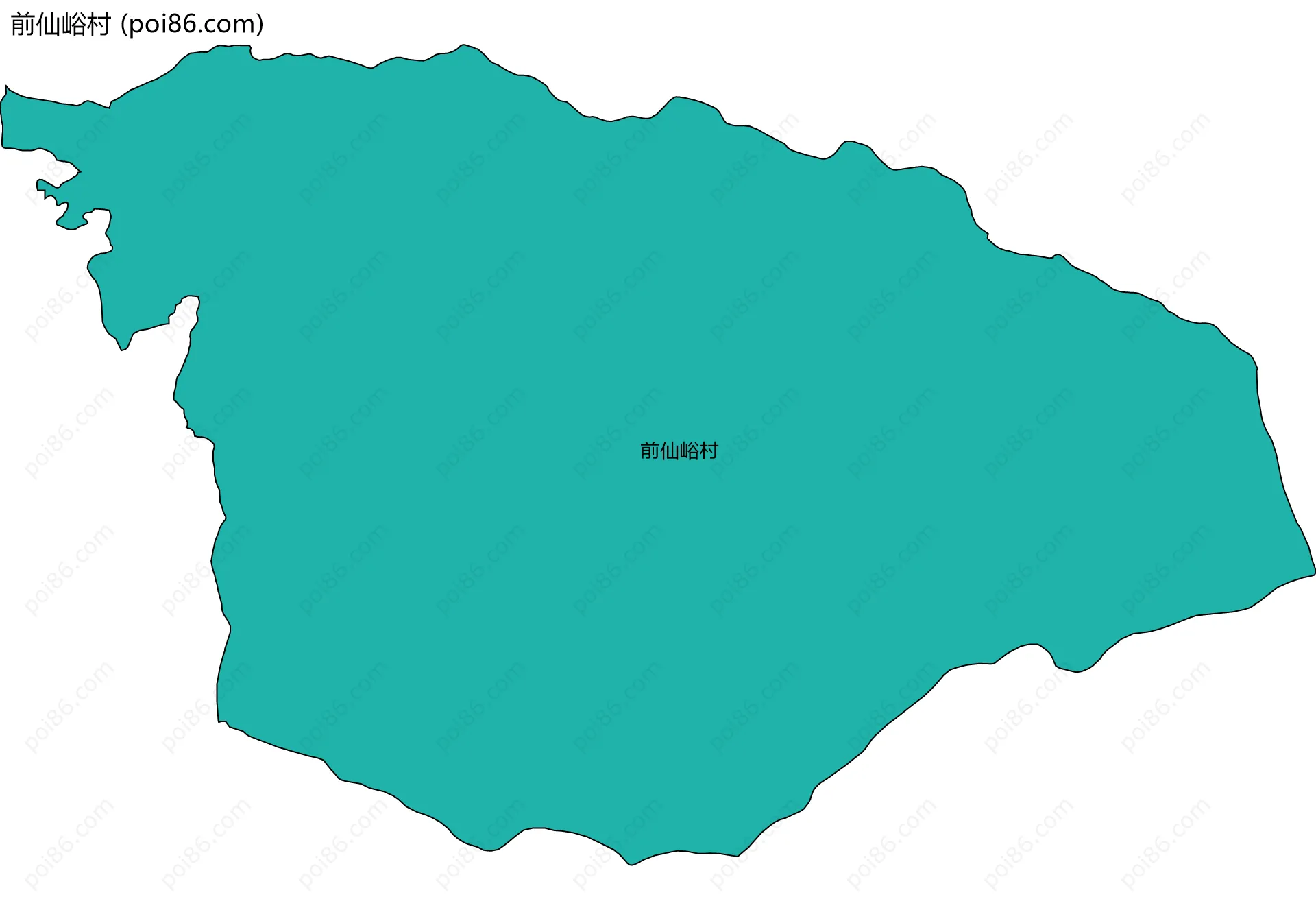 前仙峪村边界地图