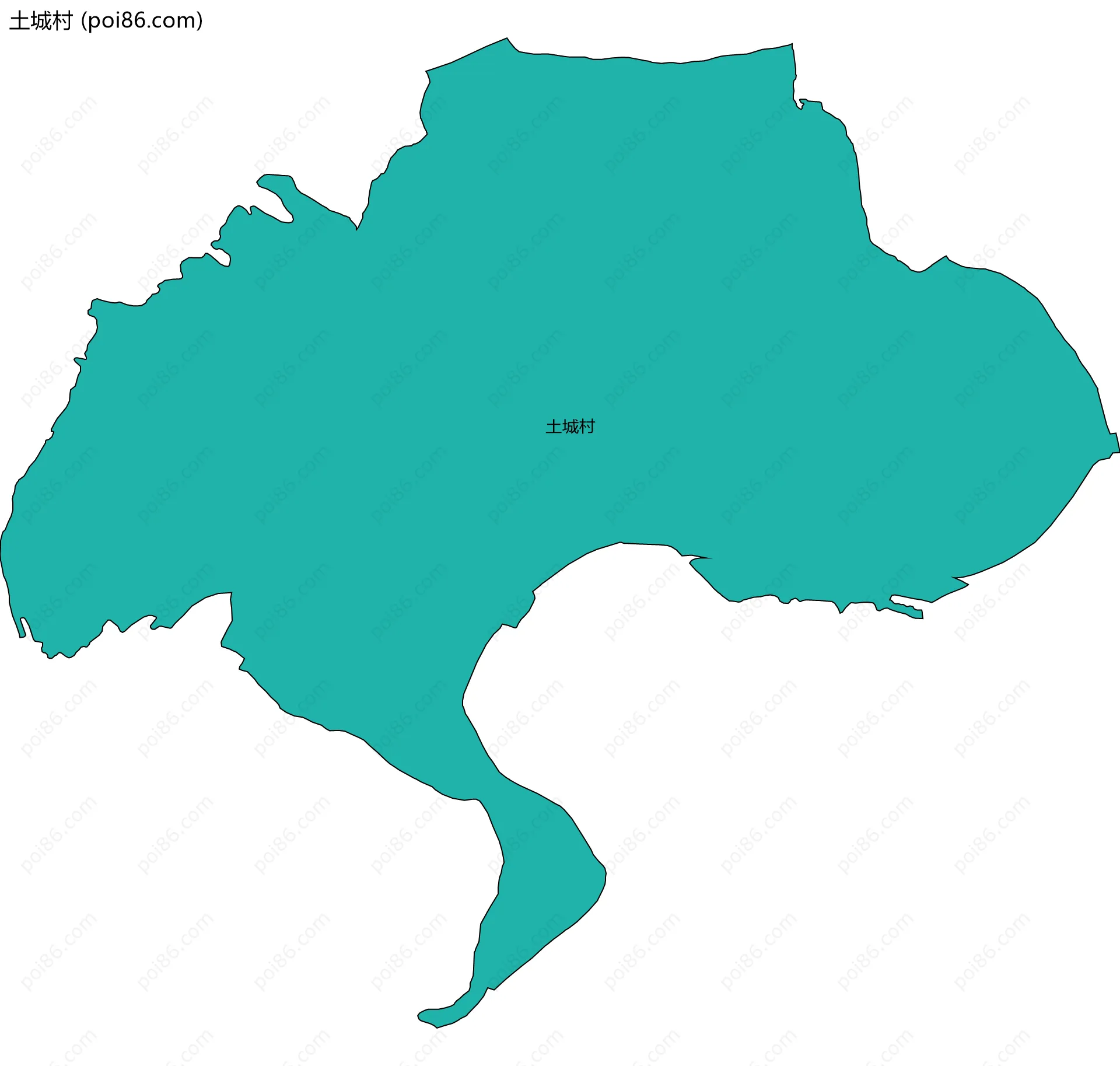 土城村边界地图