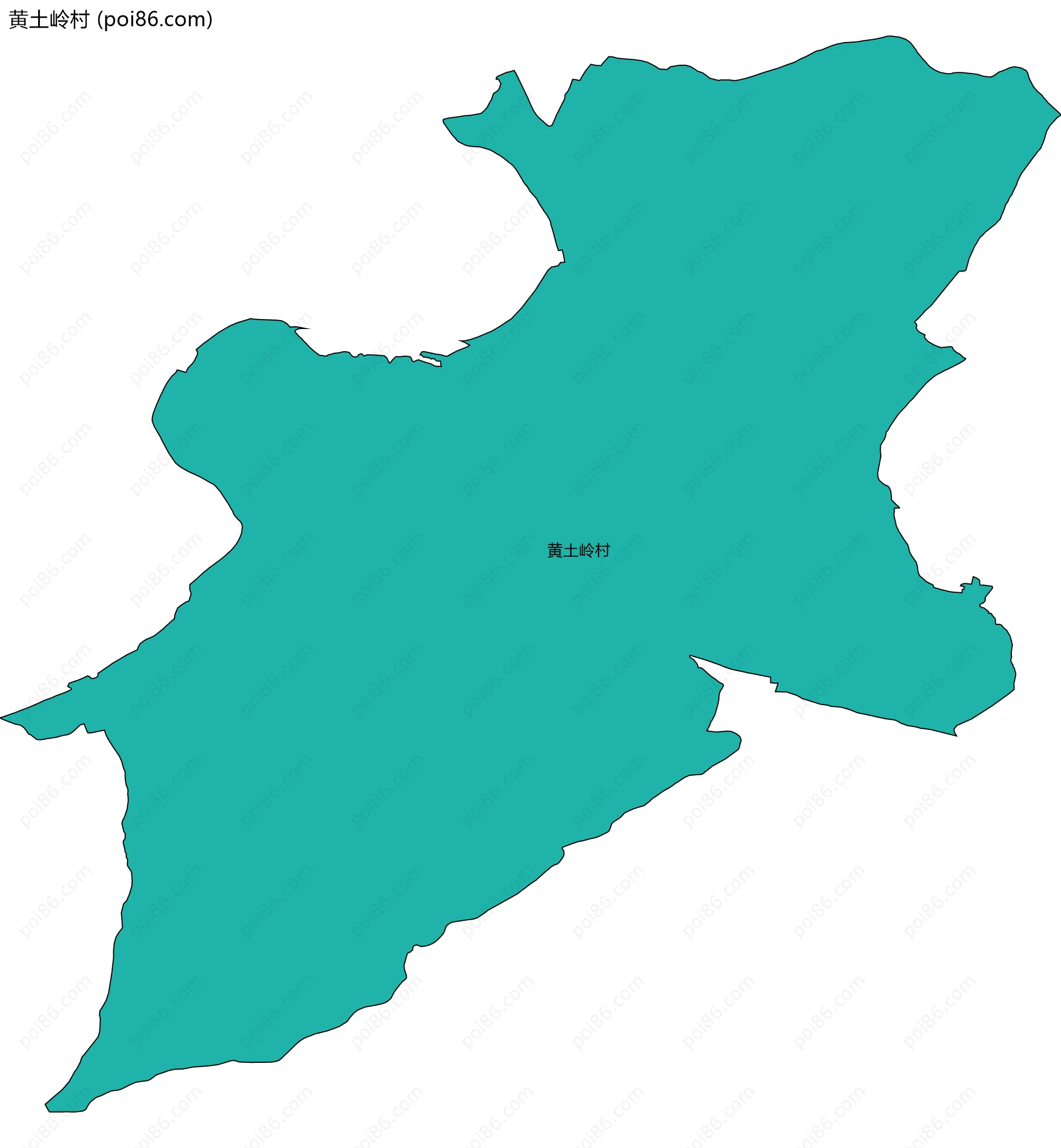 黄土岭村边界地图