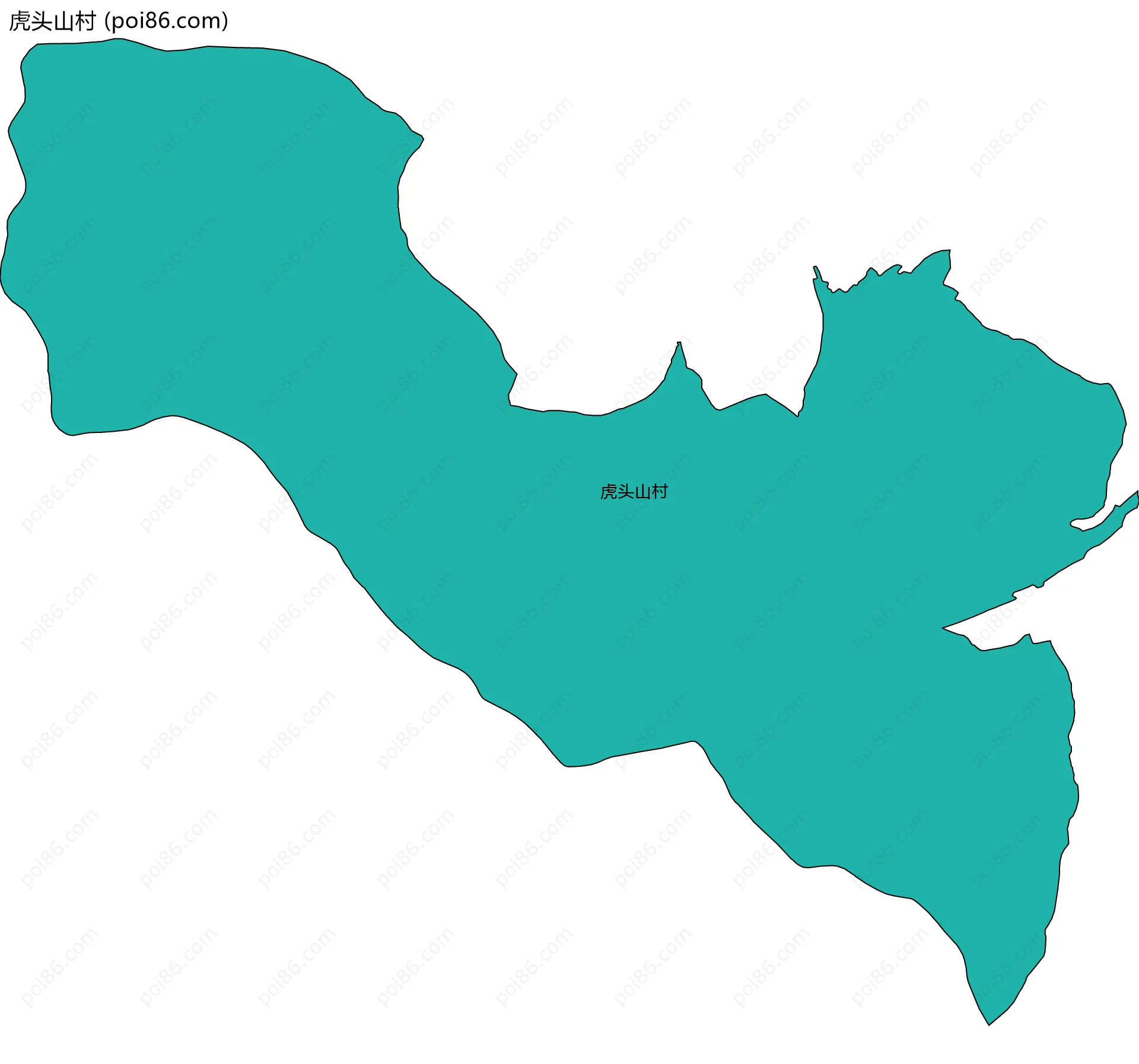 虎头山村边界地图