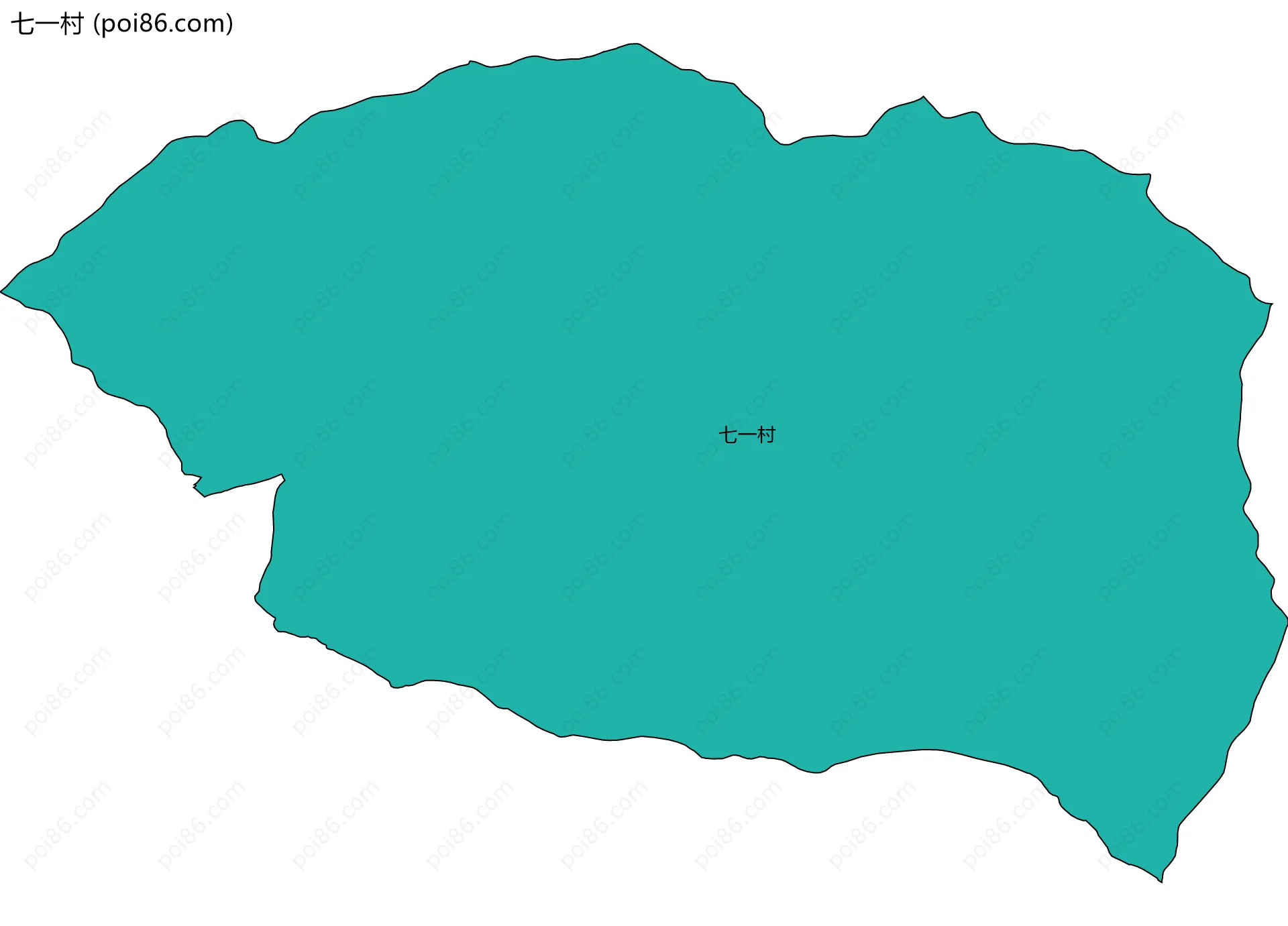 七一村边界地图