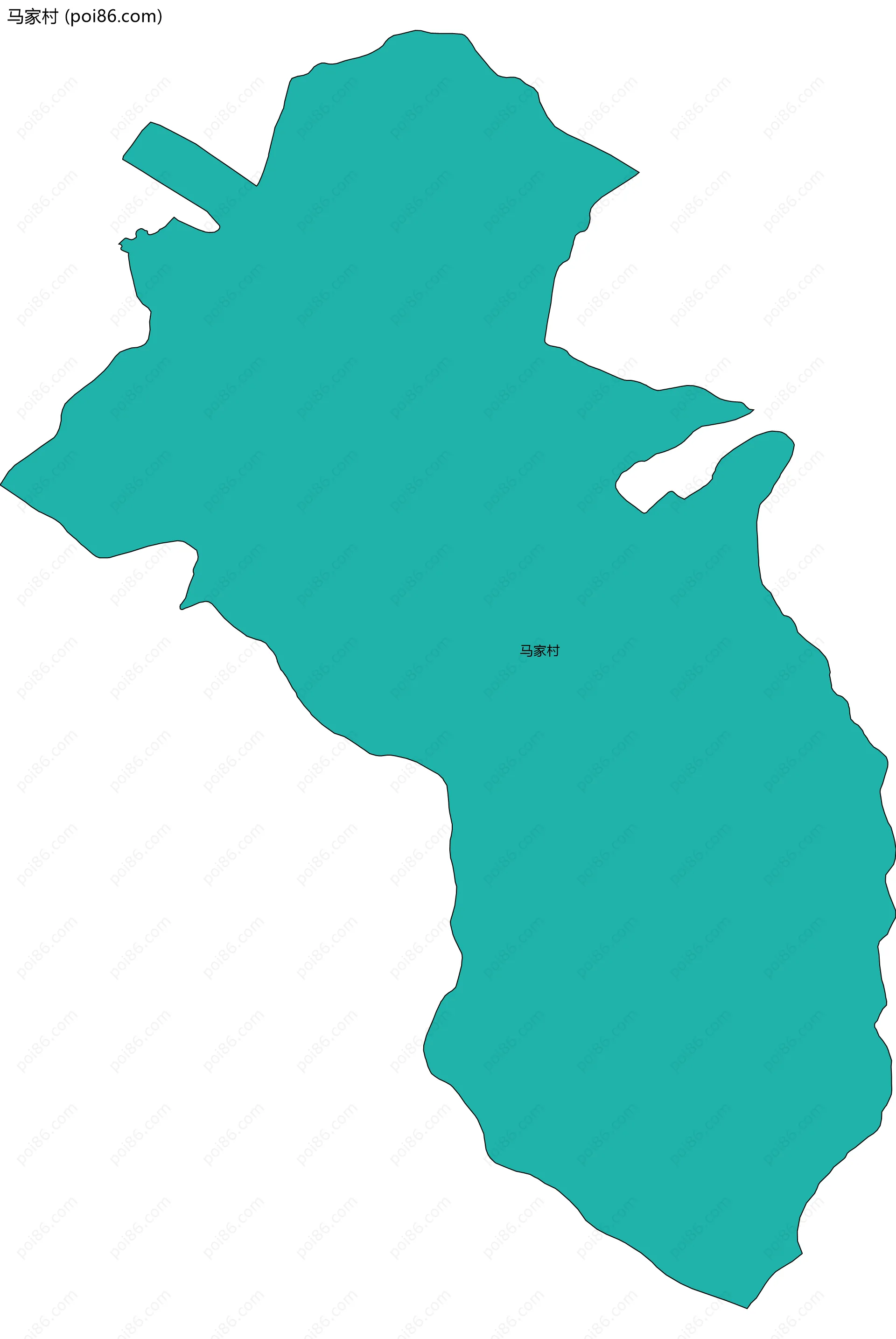 马家村边界地图