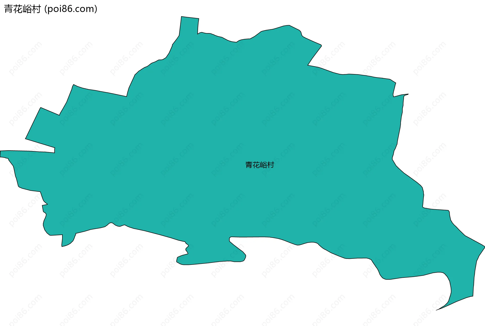 青花峪村边界地图