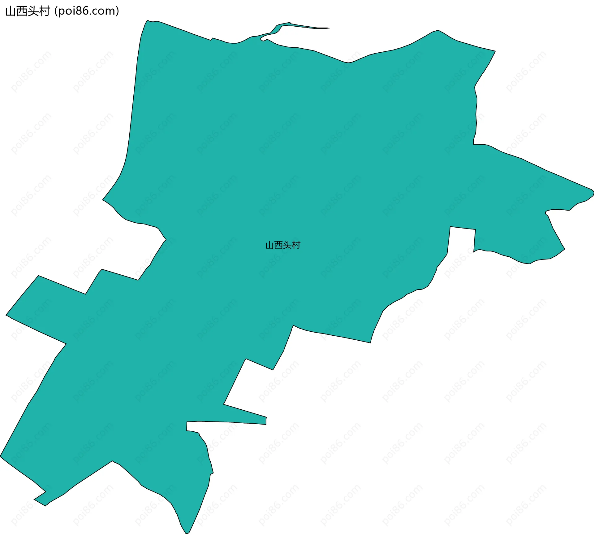 山西头村边界地图