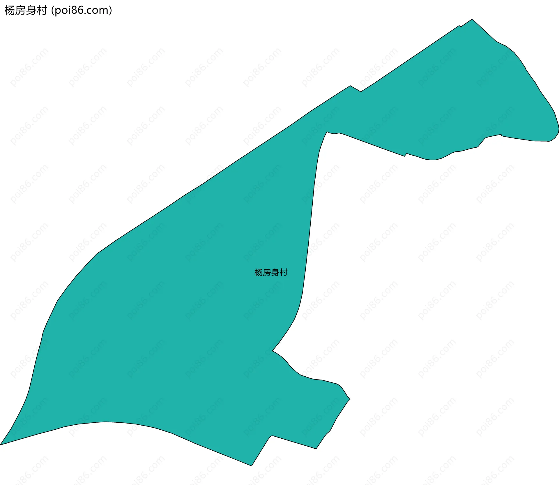 杨房身村边界地图