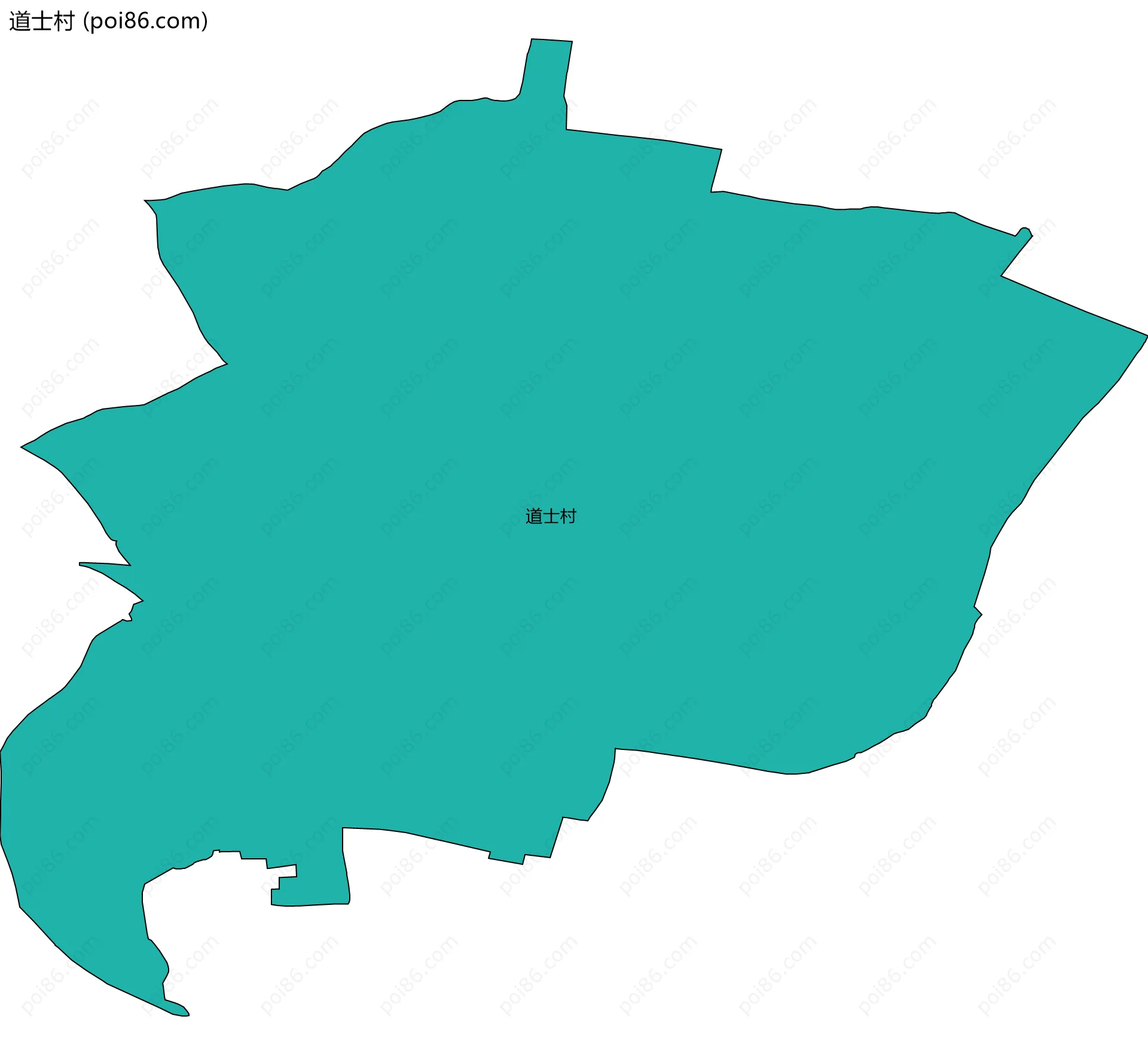 道士村边界地图