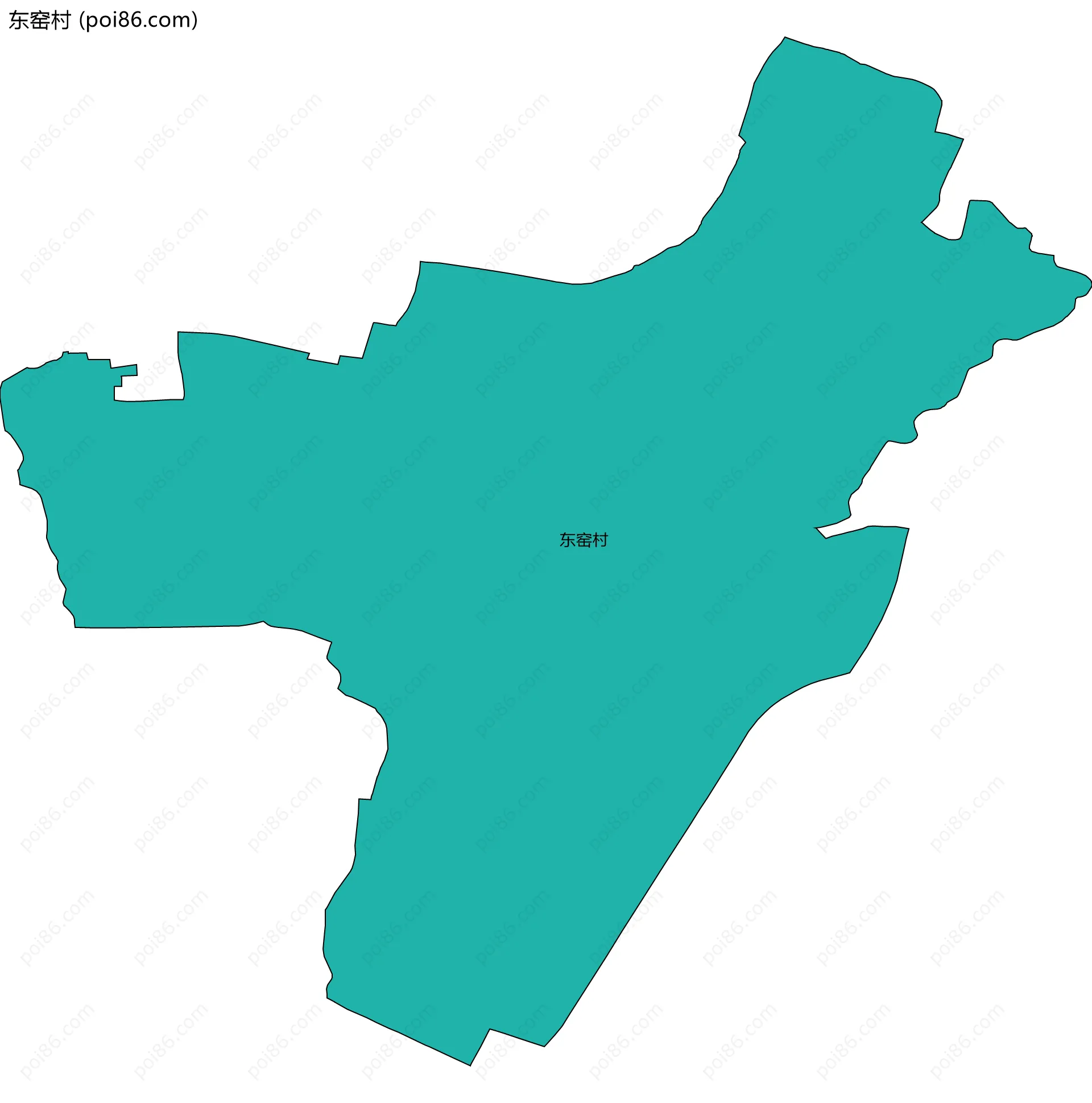 东窑村边界地图