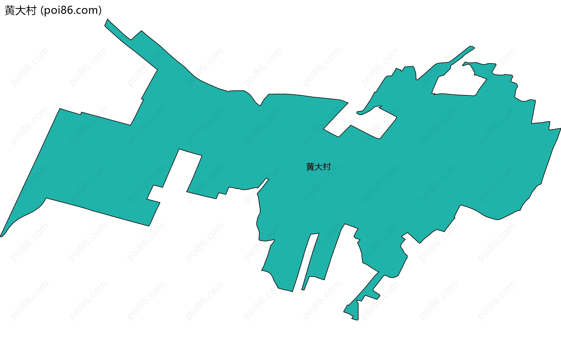 黄大村边界地图