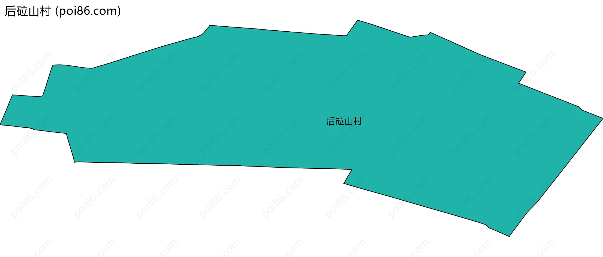 后砬山村边界地图