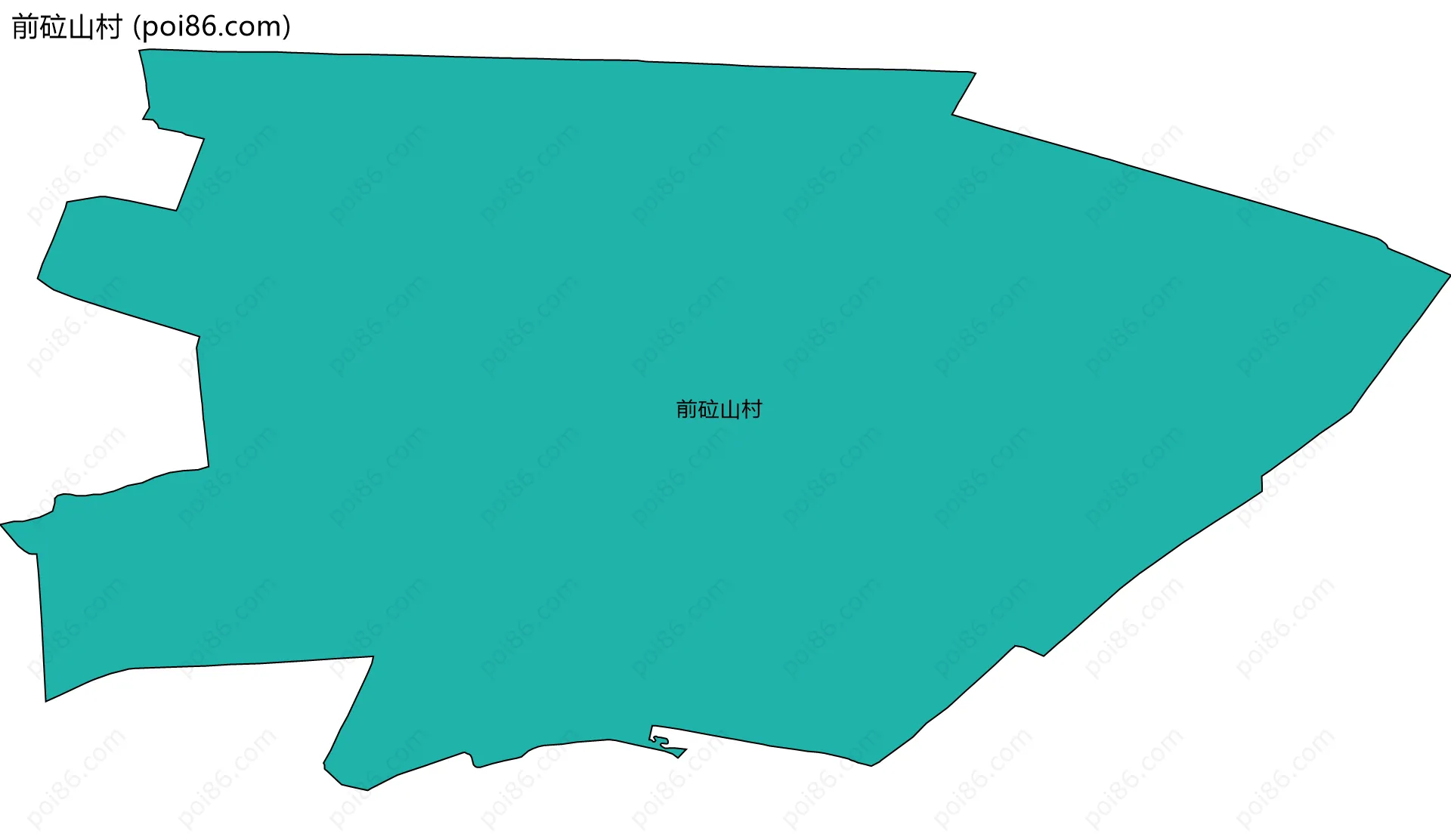 前砬山村边界地图