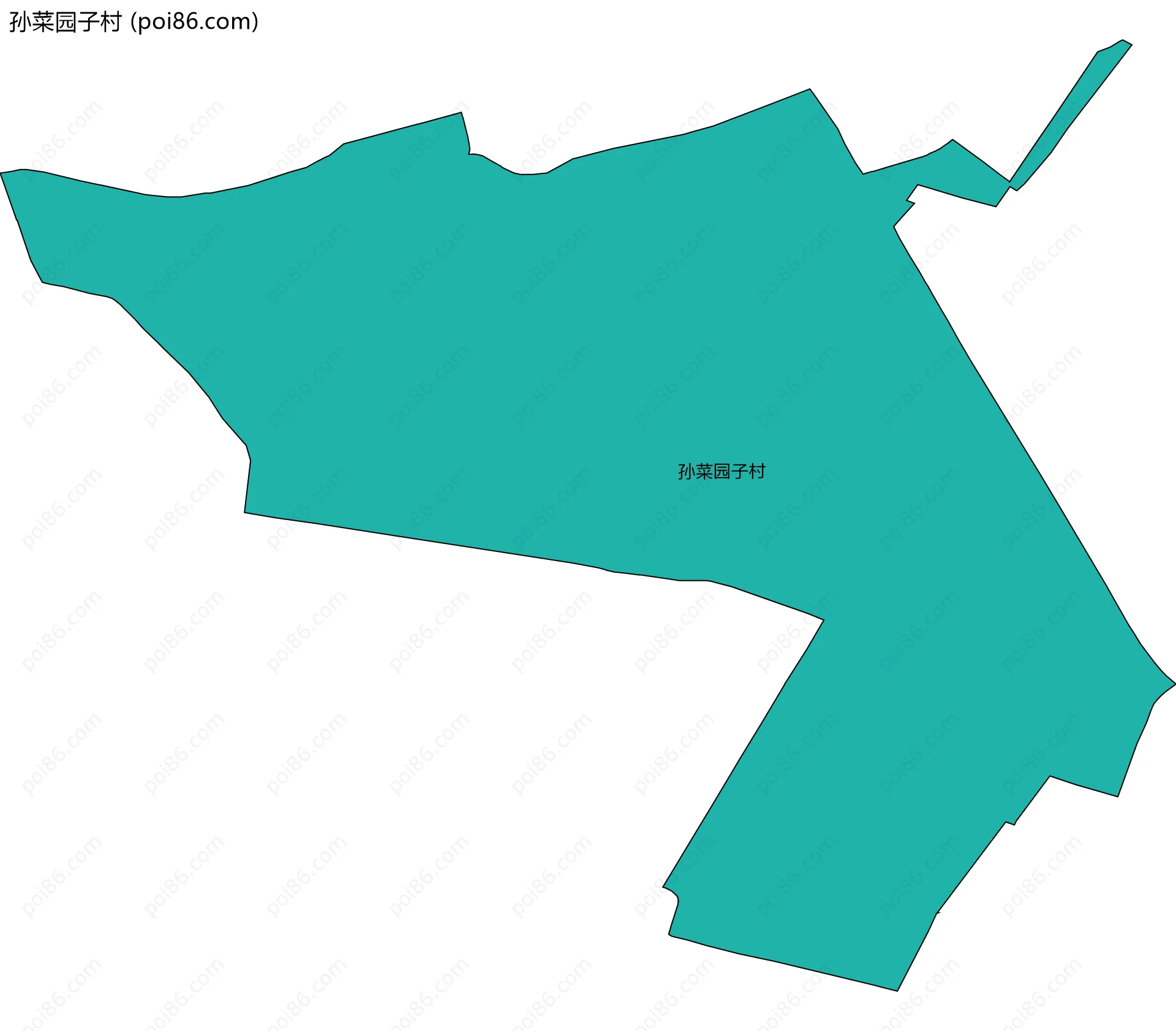 孙菜园子村边界地图